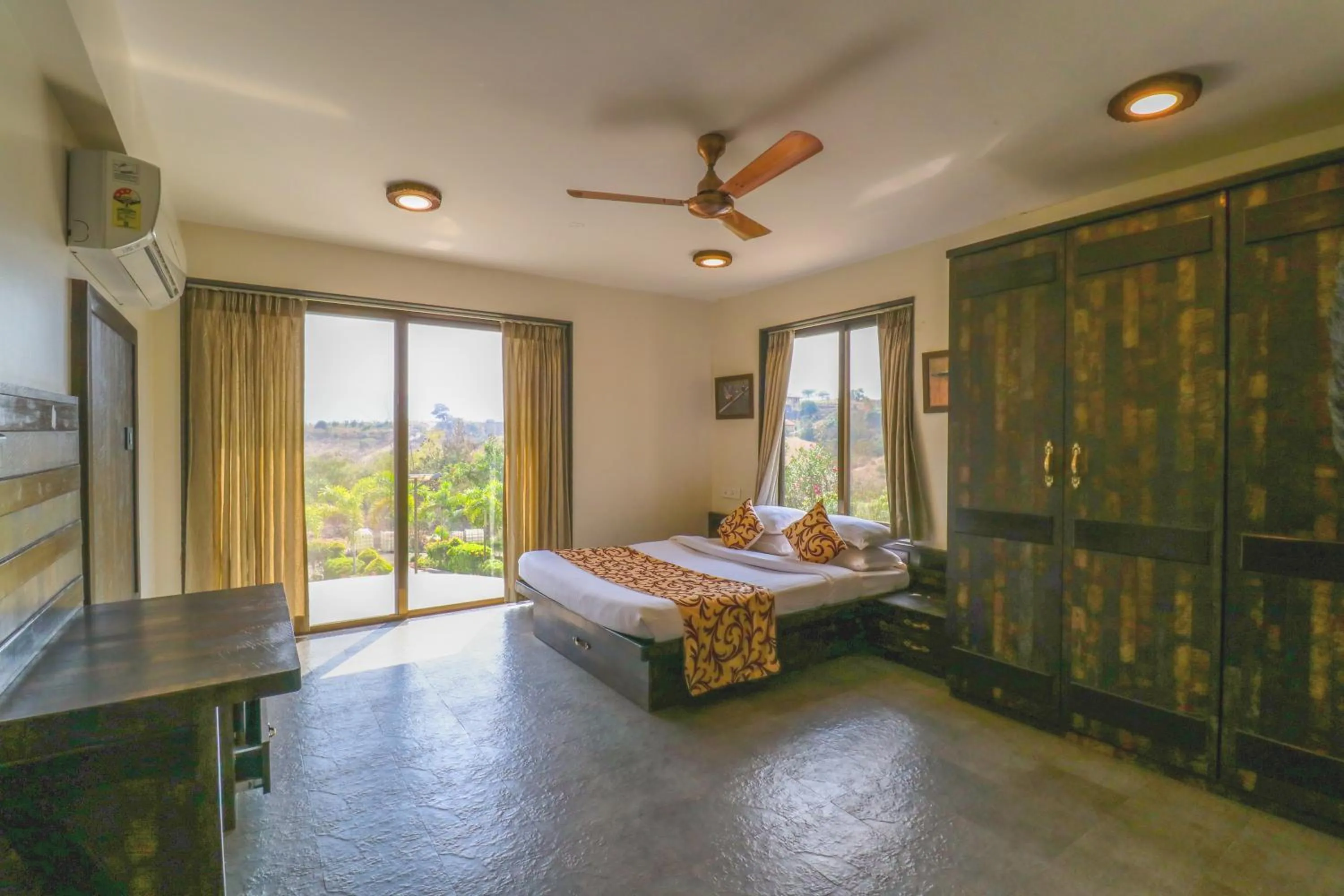 Bed in Grape County Eco Resort & Spa, Nashik