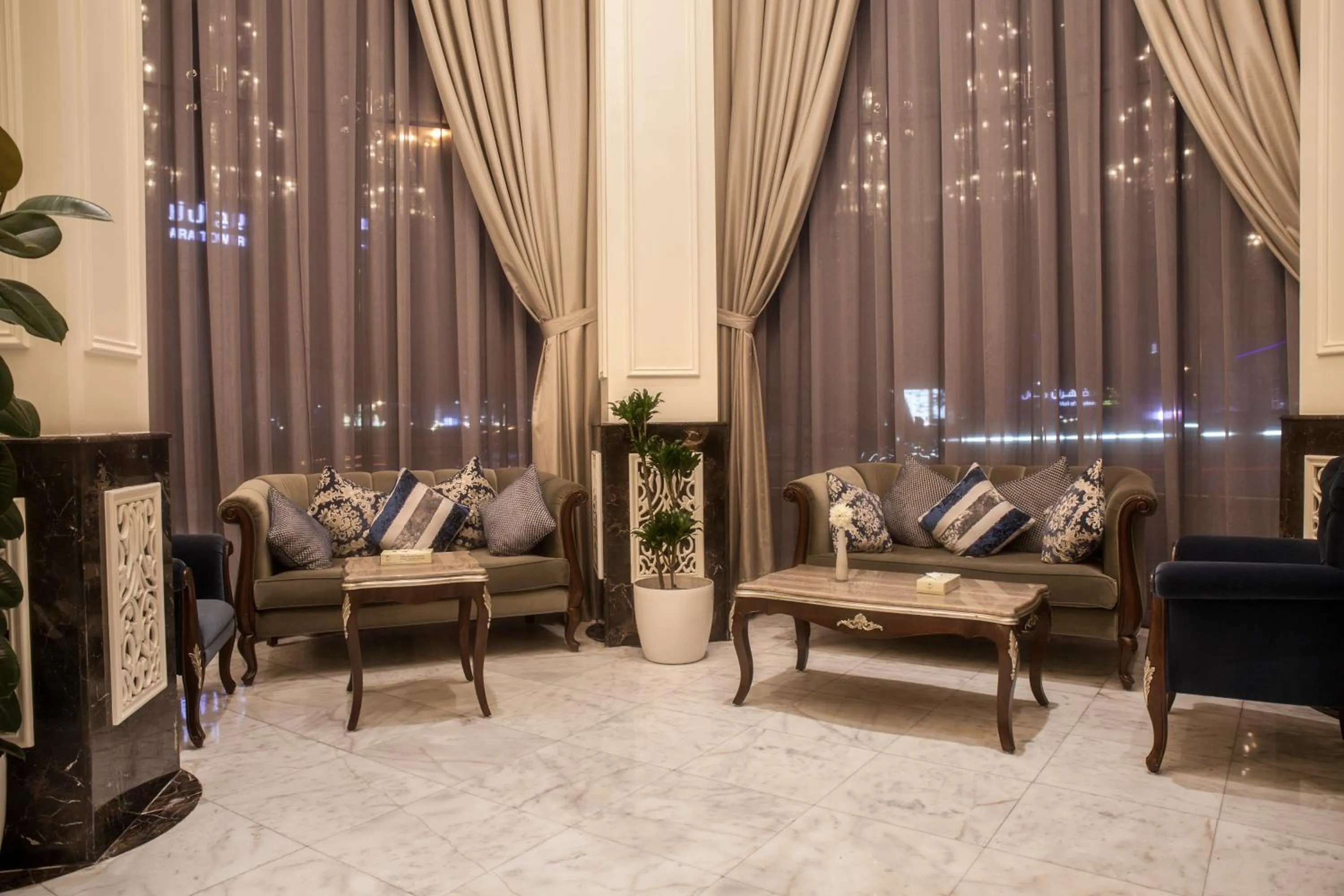 Seating area in Aswar Boutique Hotel