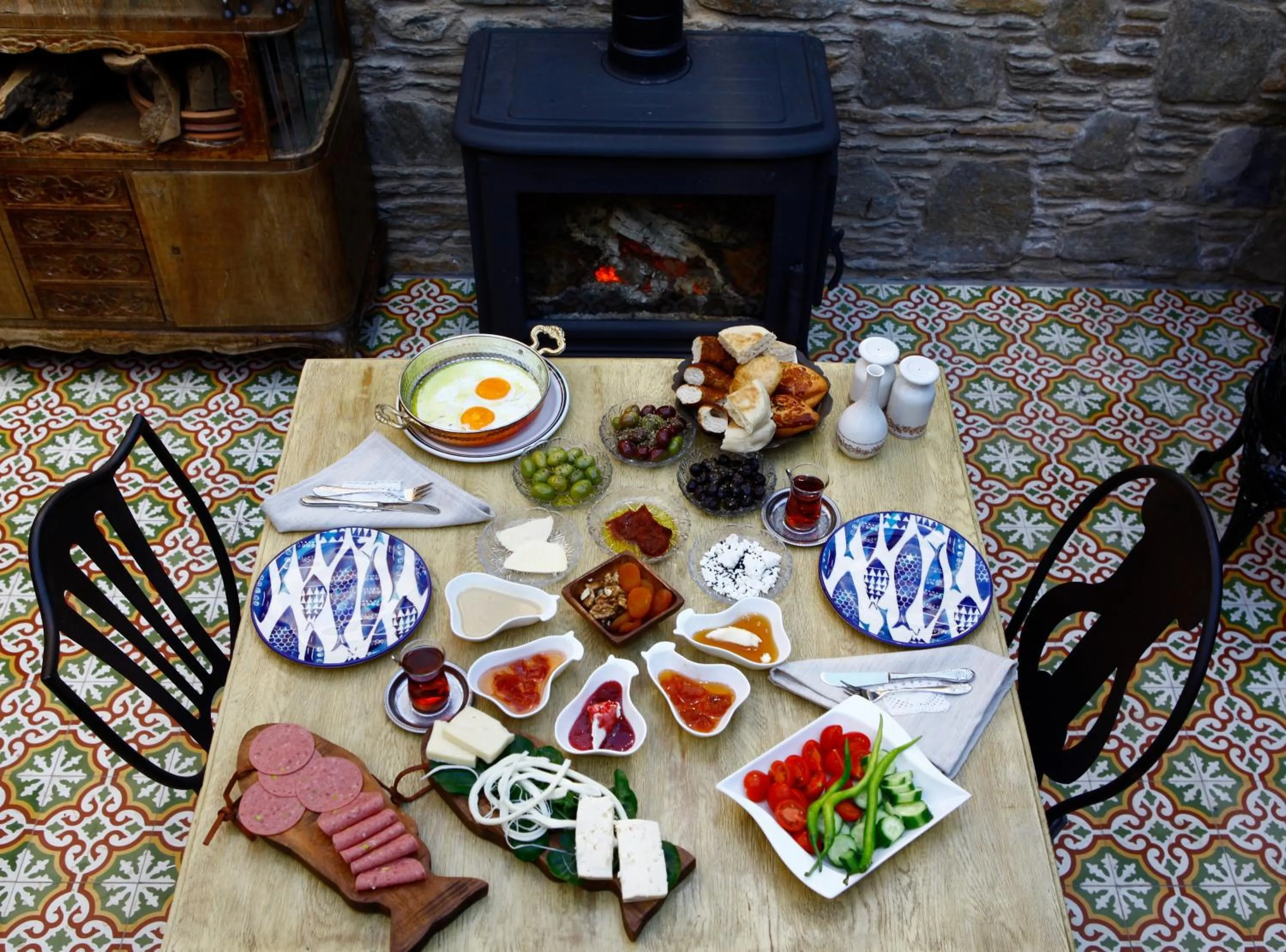 Asian breakfast in Ibri Hotel