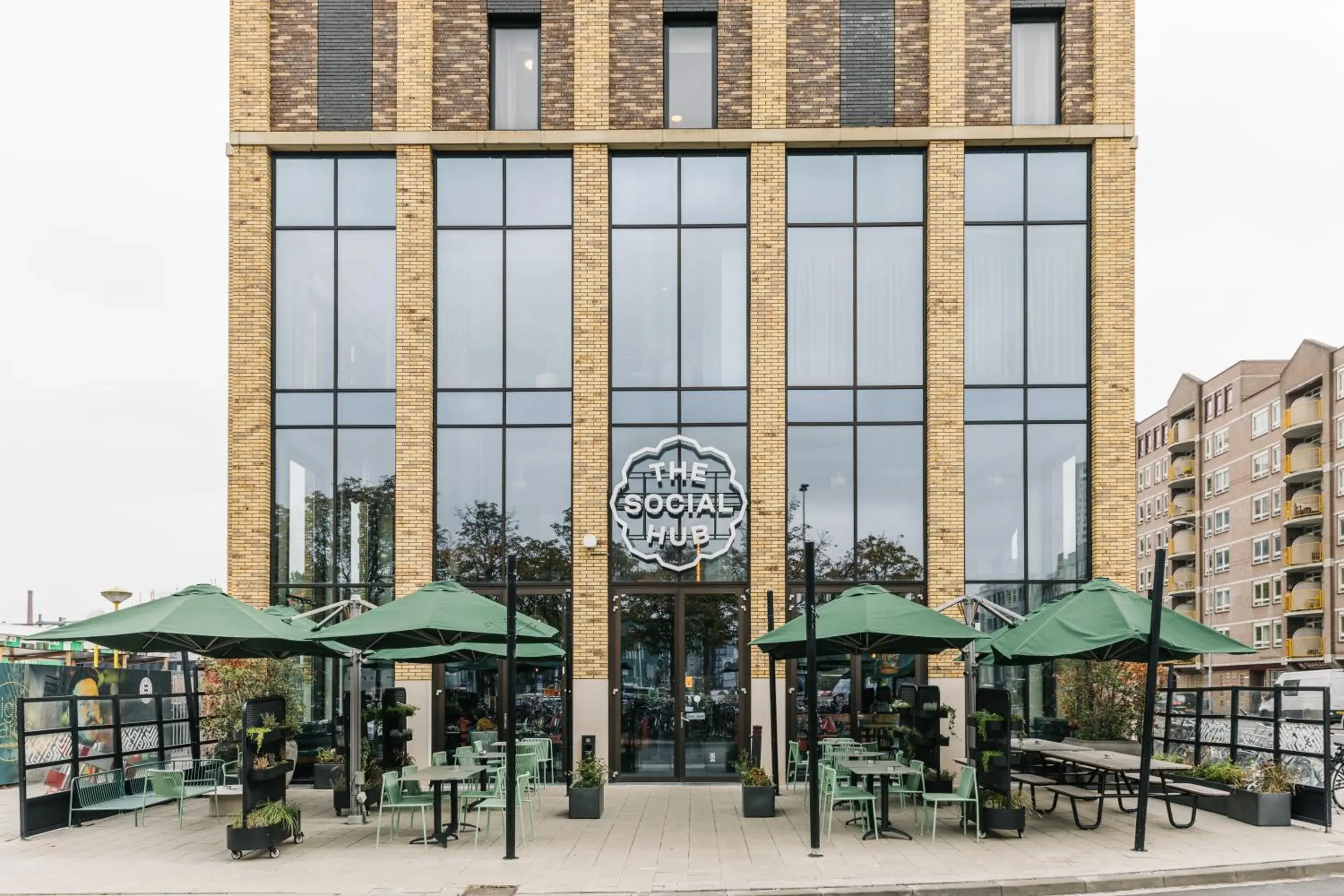 Facade/entrance in The Social Hub Eindhoven Facade/entrance in The Social Hub Eindhoven