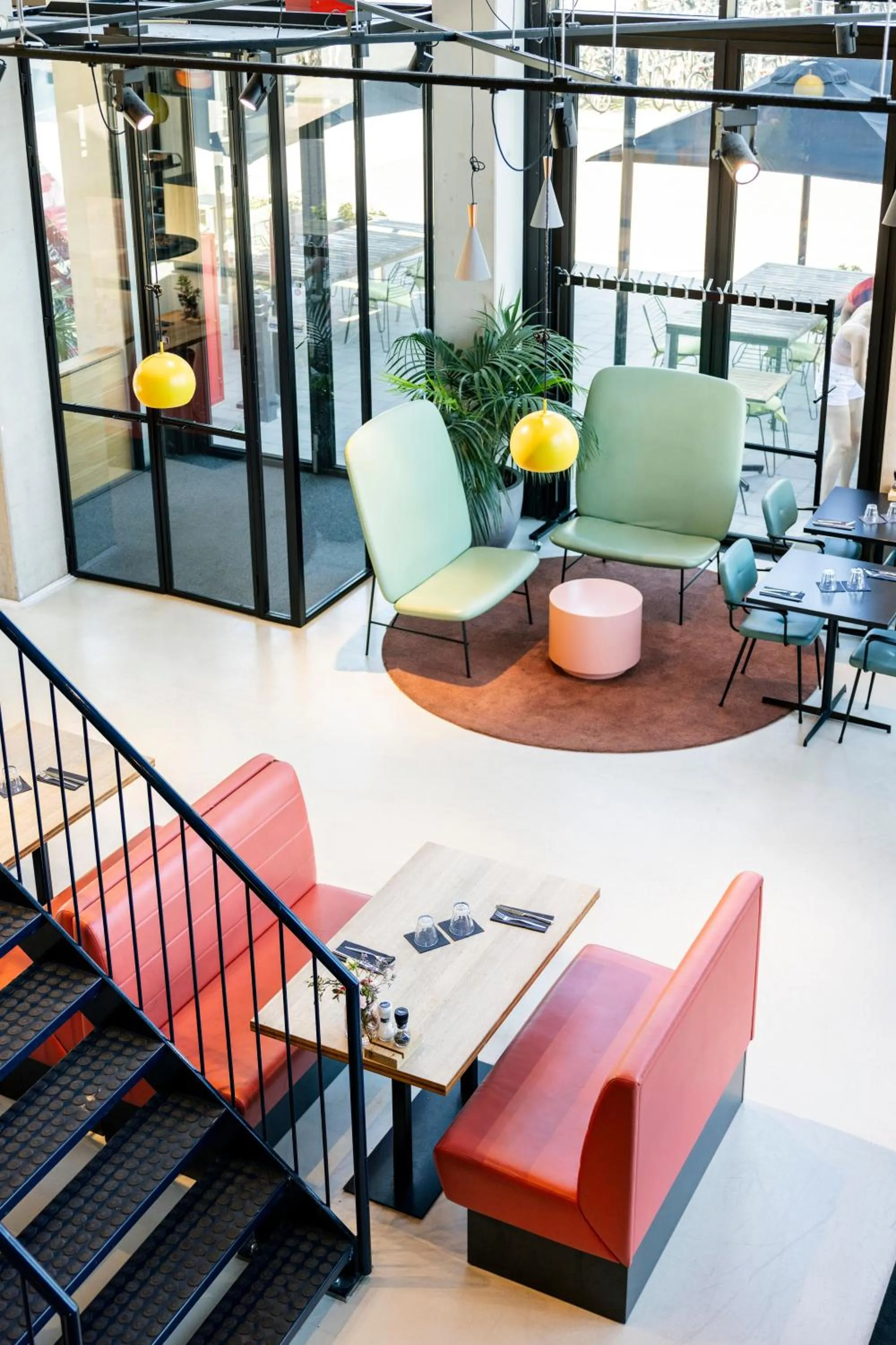 Seating area in The Social Hub Eindhoven