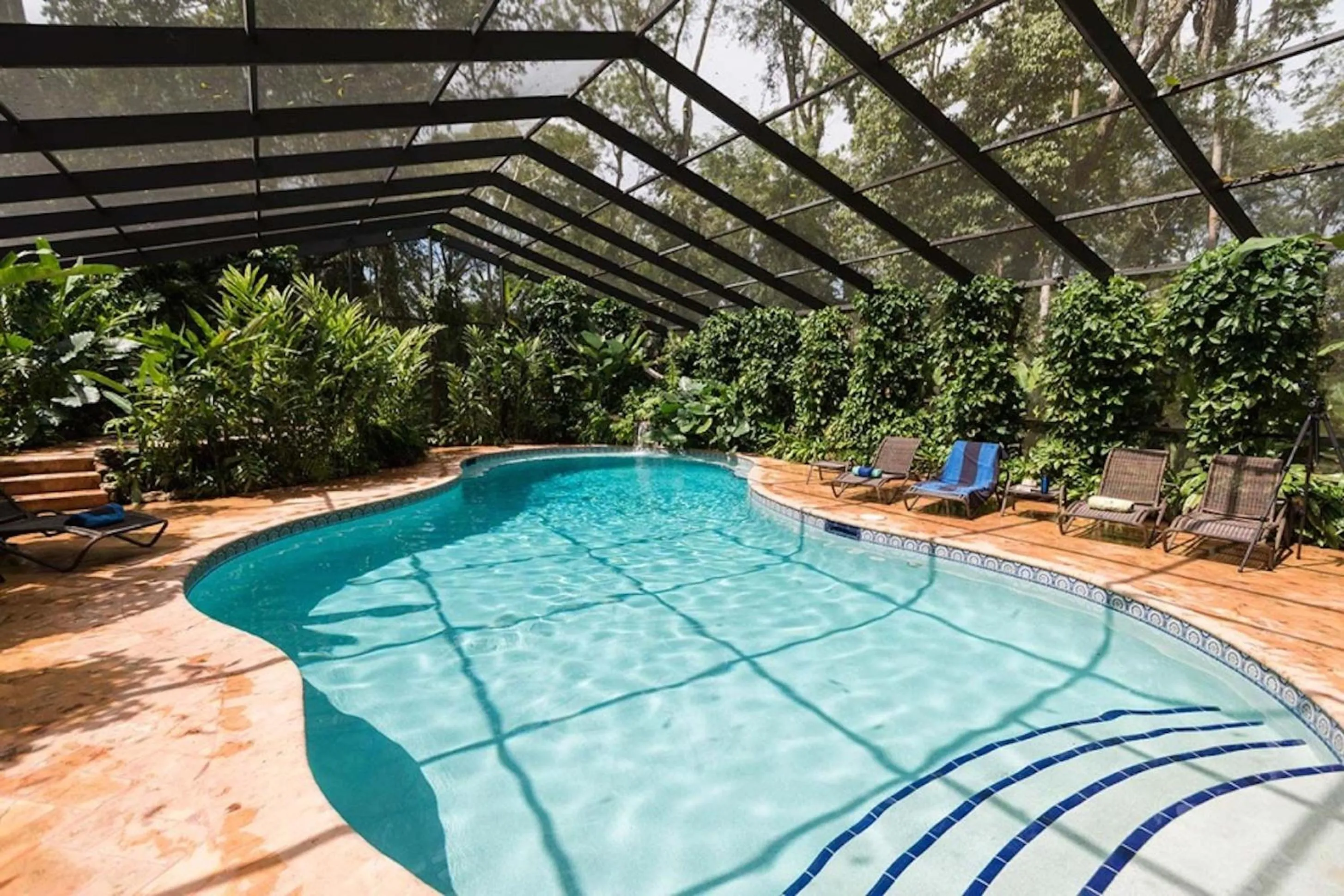 Swimming pool in Chan Chich Lodge