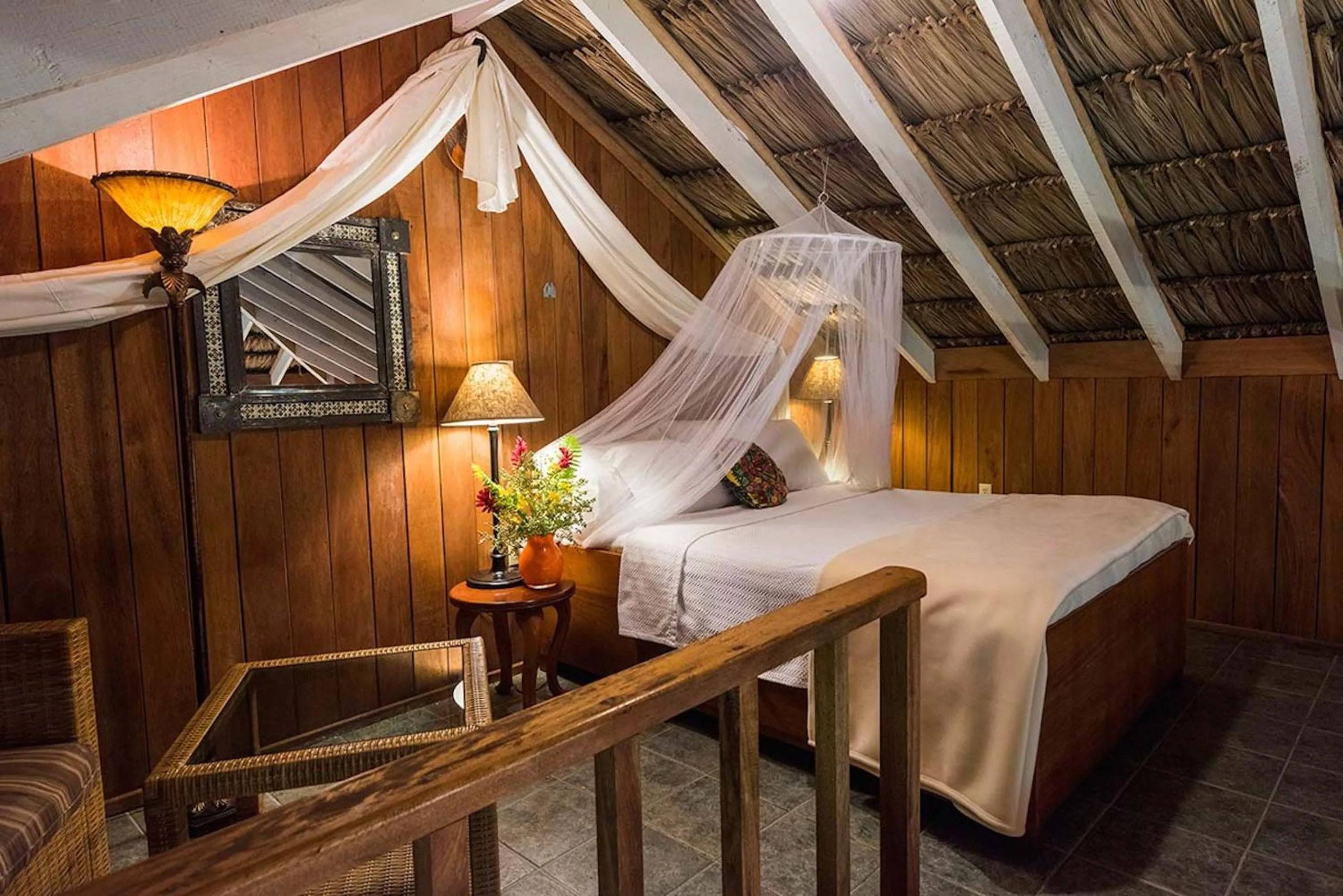 Bedroom, Bed in Chan Chich Lodge