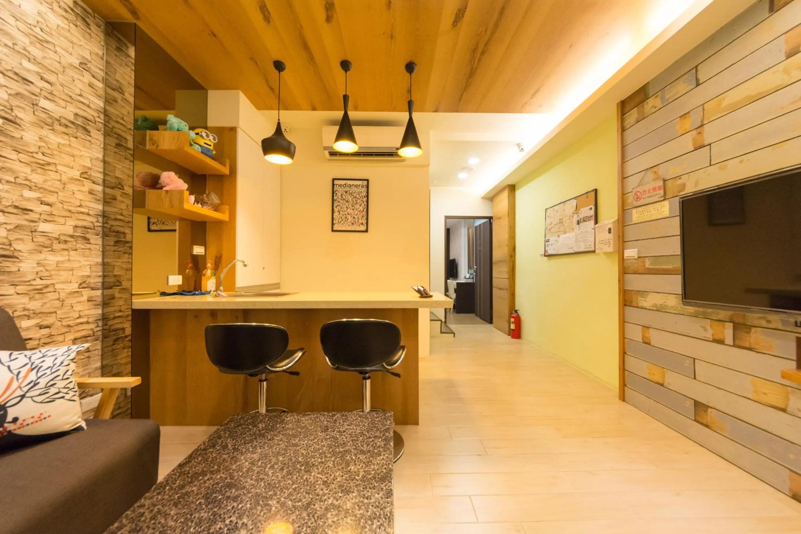 Communal lounge/ TV room in W Hostel