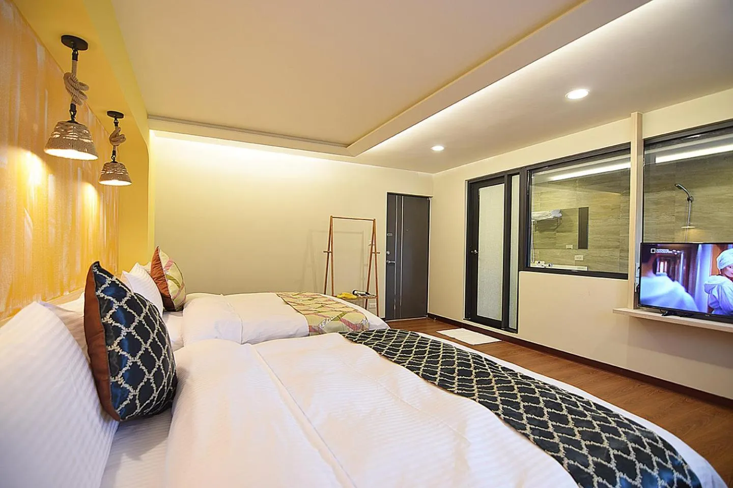 Bed in No. 21 Jiaoxi Hot Spring Homestay