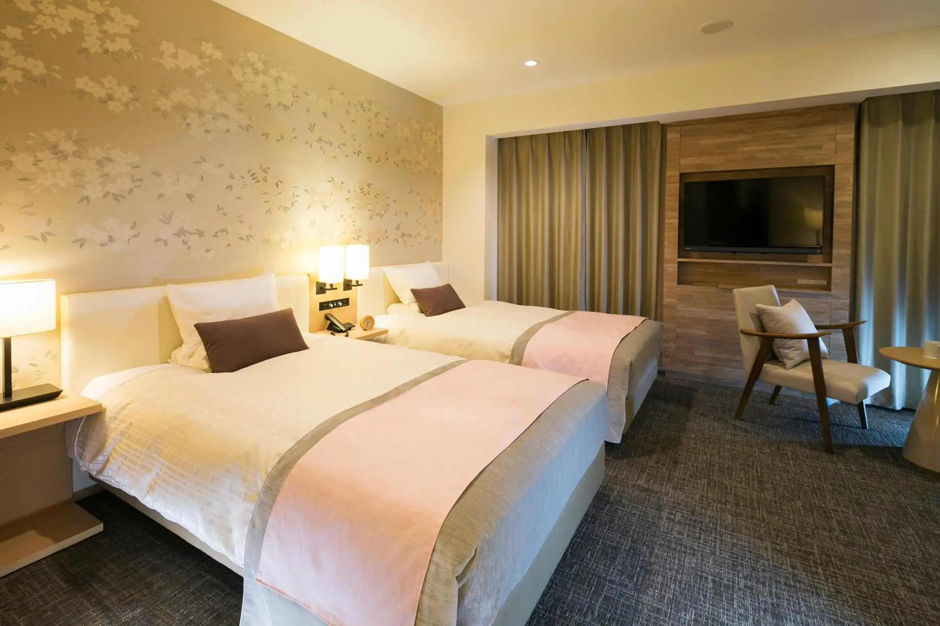 Bed in JR-East Hotel Mets Kitakami Bed in JR-East Hotel Mets Kitakami