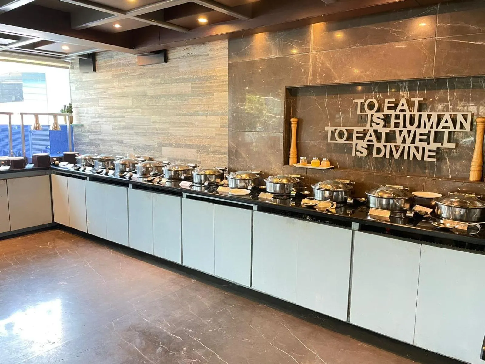 Buffet breakfast in Paradigm Sarovar Portico