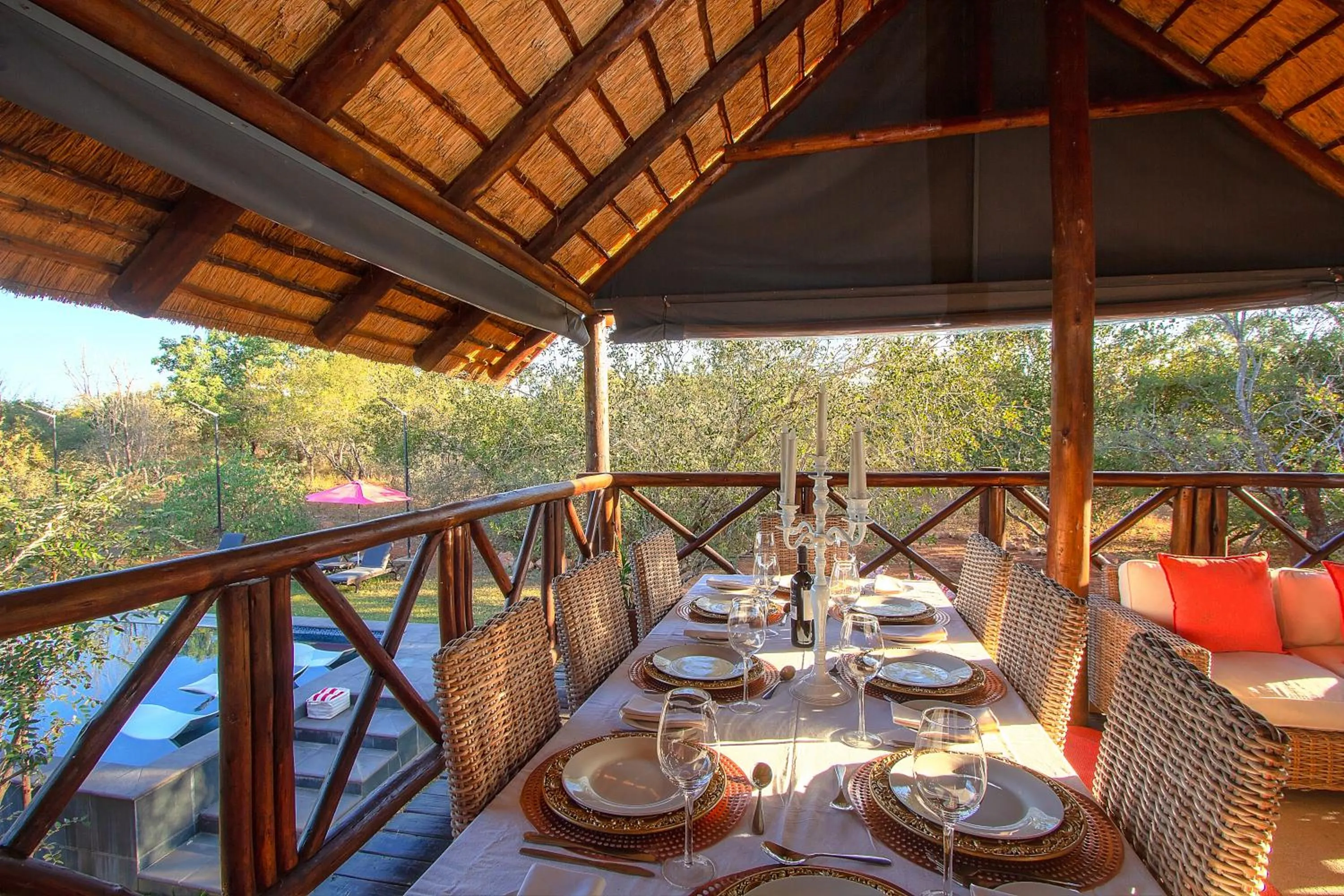 Balcony/Terrace in Imbube Safari Lodge