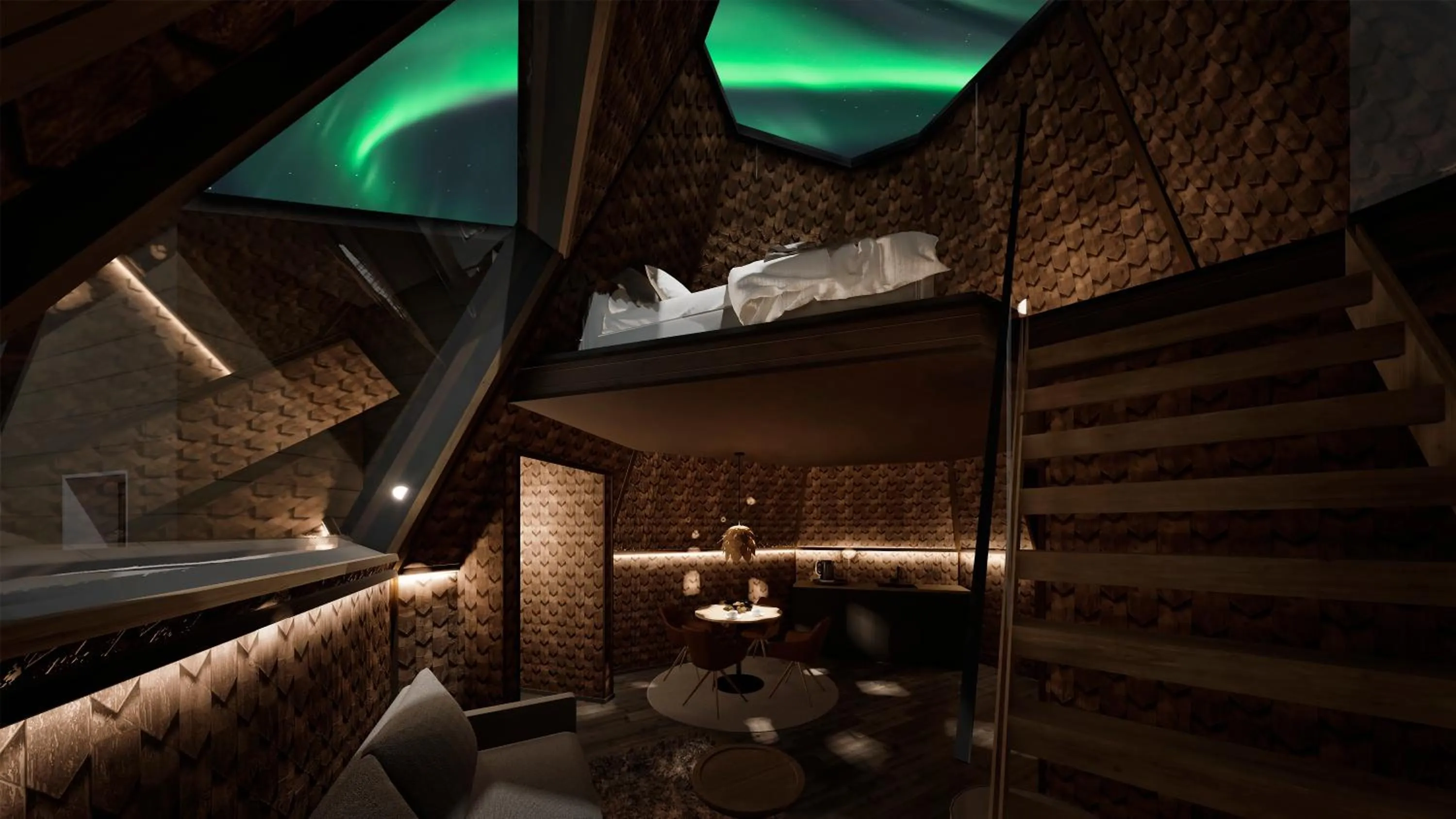 Seating area in Aurora Village Ivalo