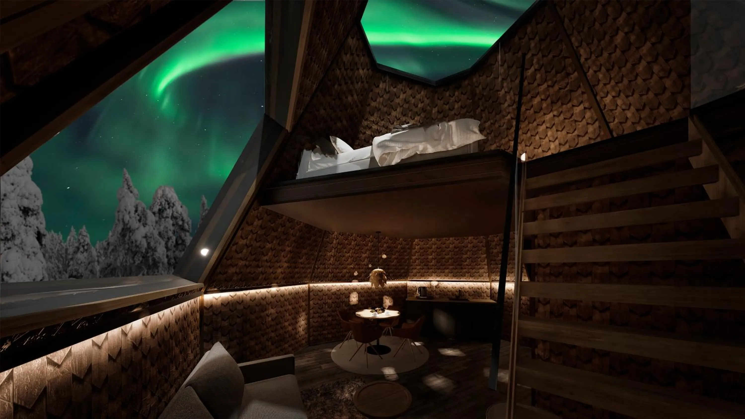 Seating area in Aurora Village Ivalo