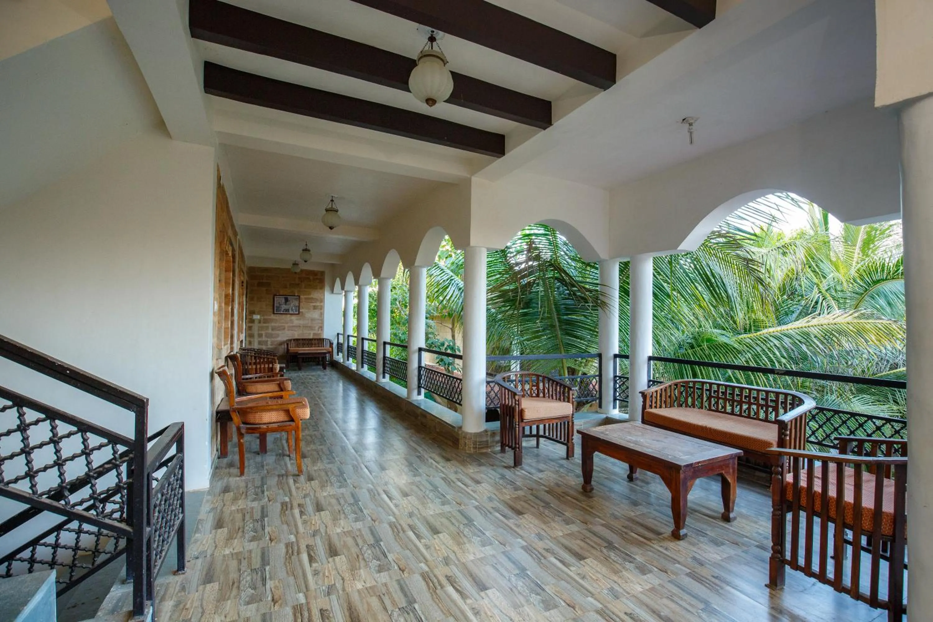 Living room in Gir Lions Paw Resort with Swimming Pool