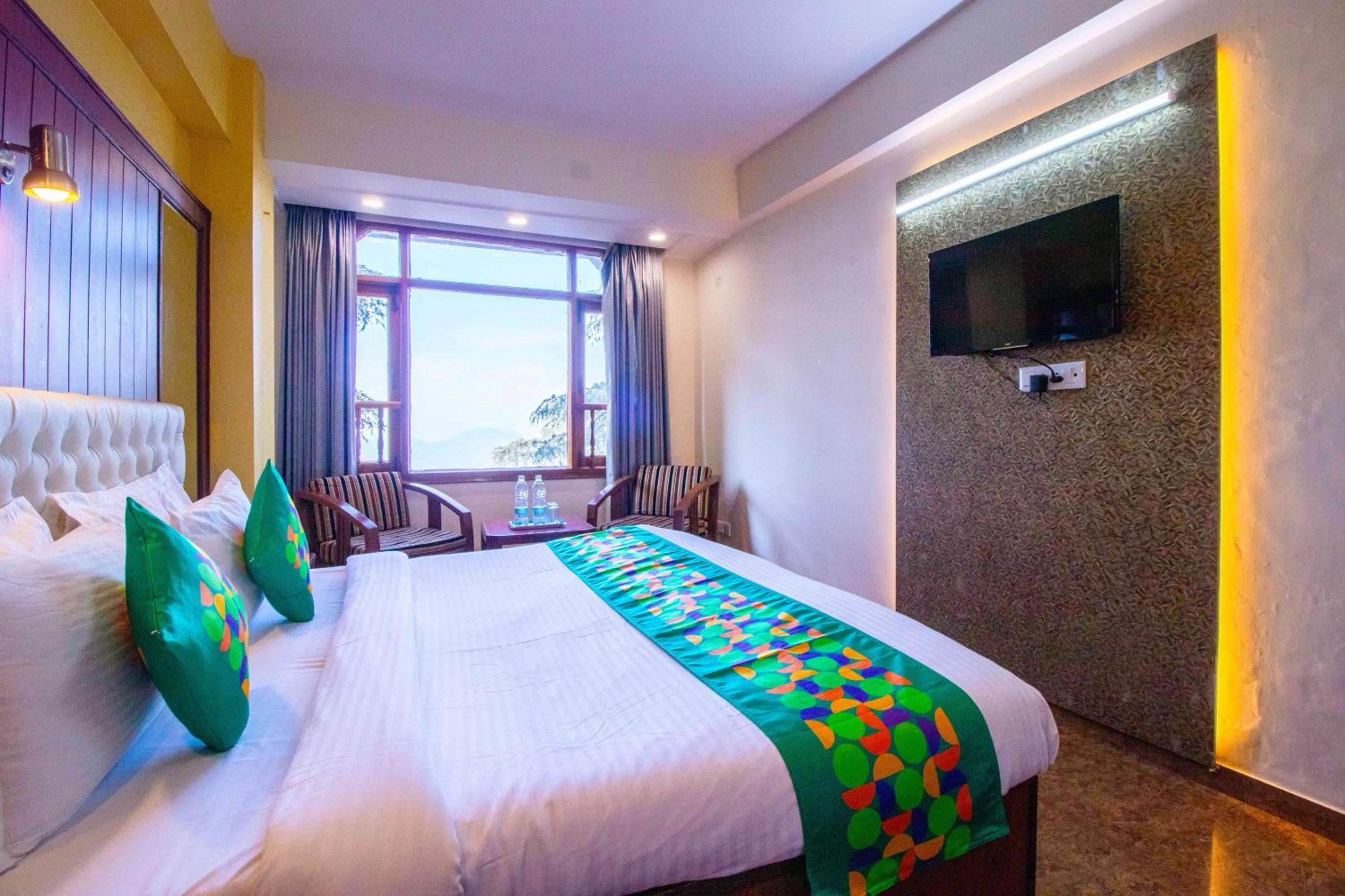 Bedroom, Bed in Treebo Varuna With Mountain View