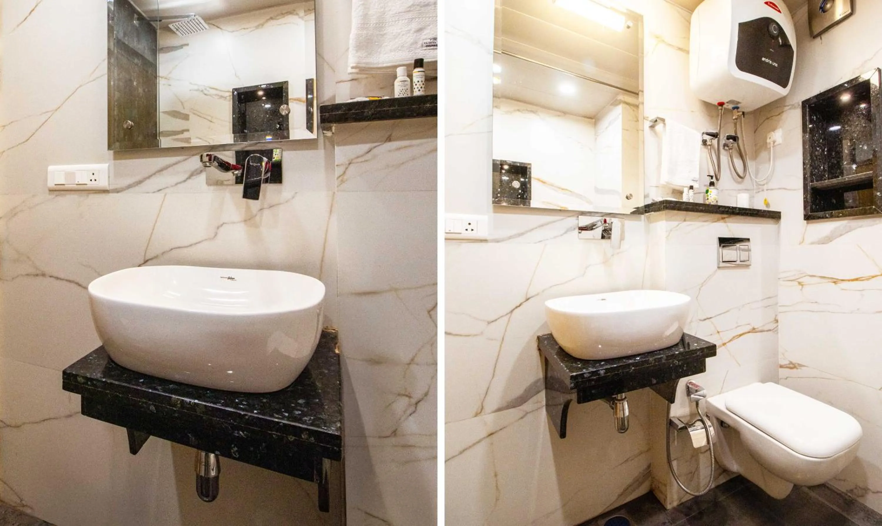 Bathroom in Treebo Varuna With Mountain View