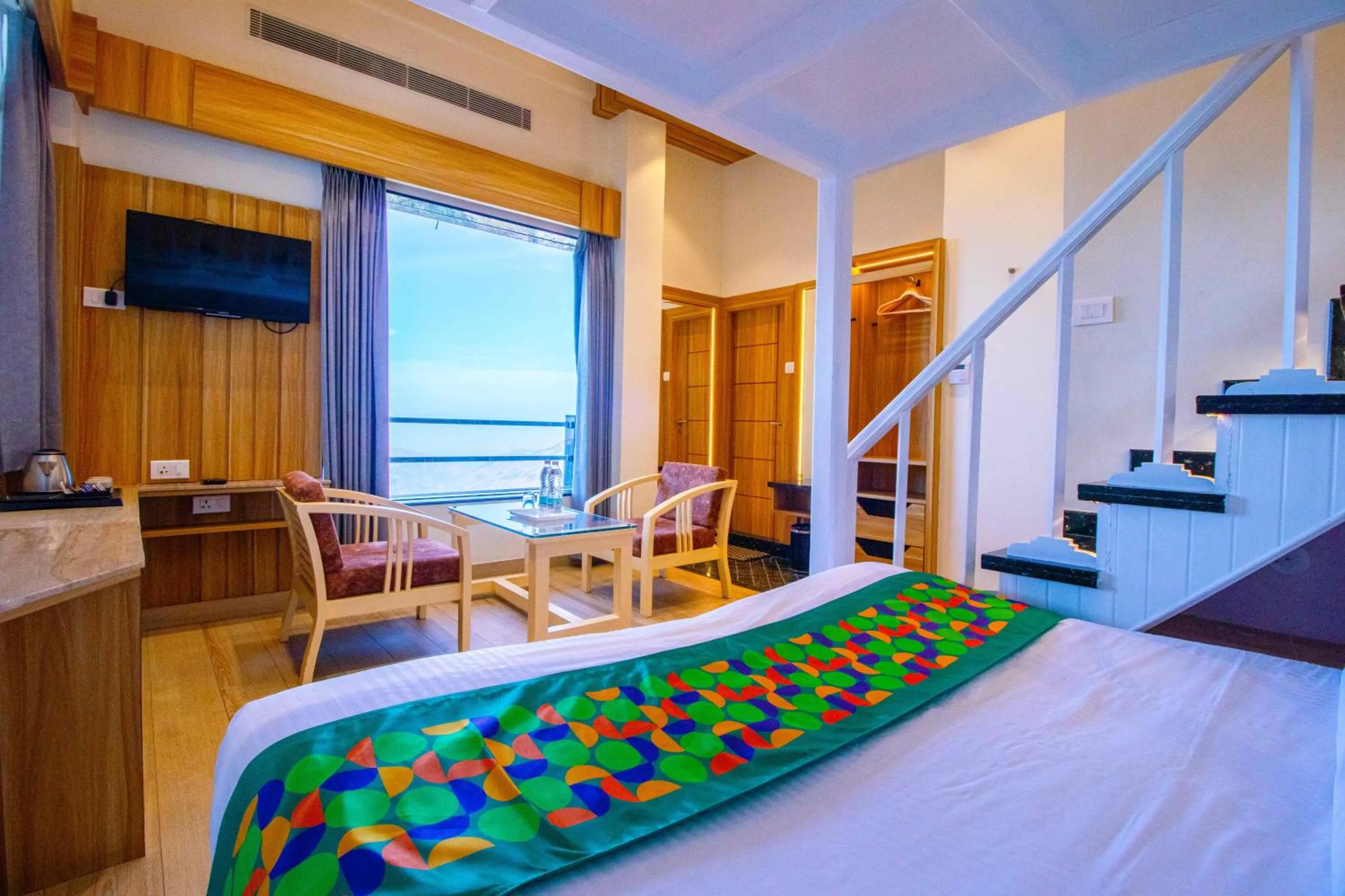 Bedroom, Bed in Treebo Varuna With Mountain View