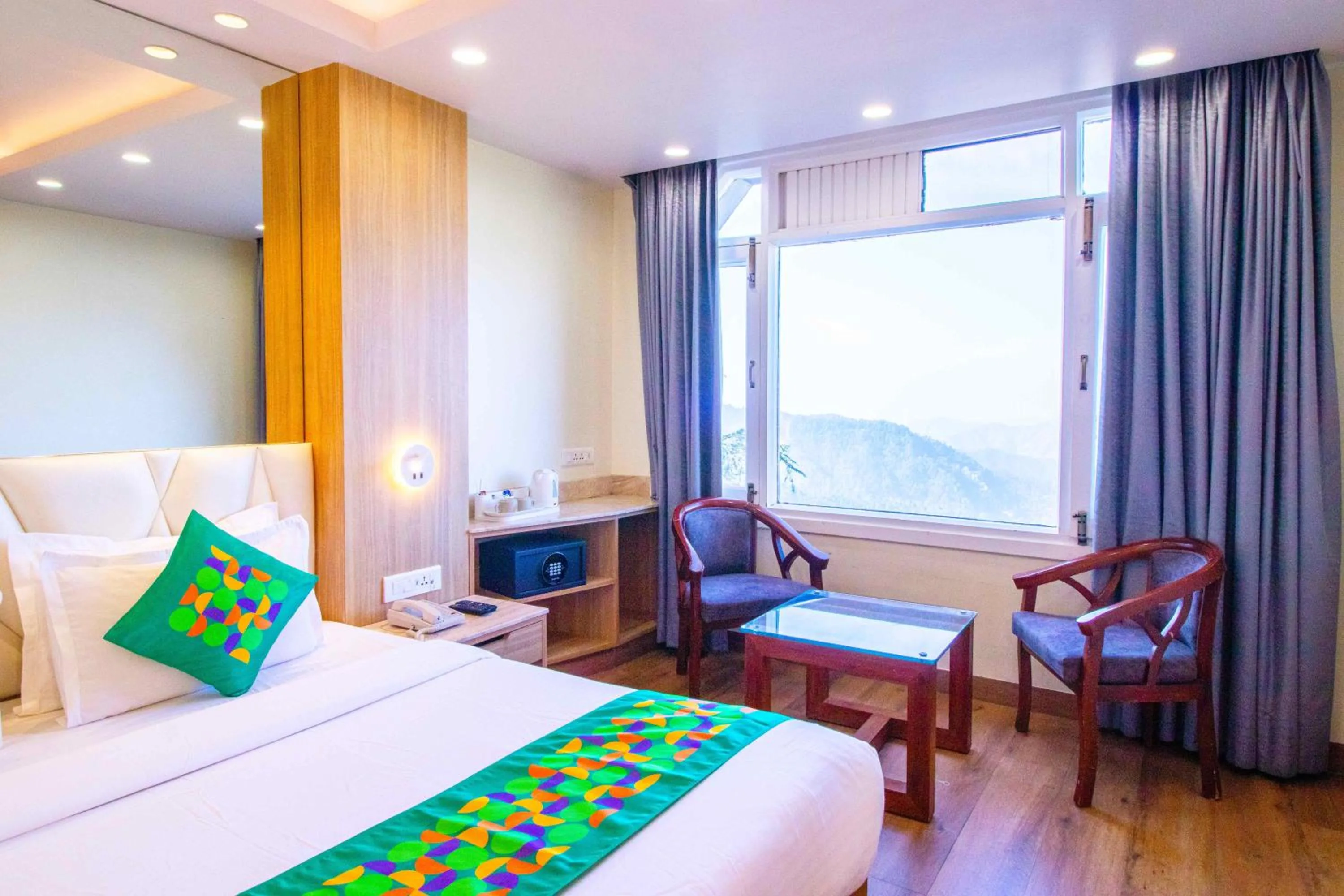Bedroom, Bed in Treebo Varuna With Mountain View