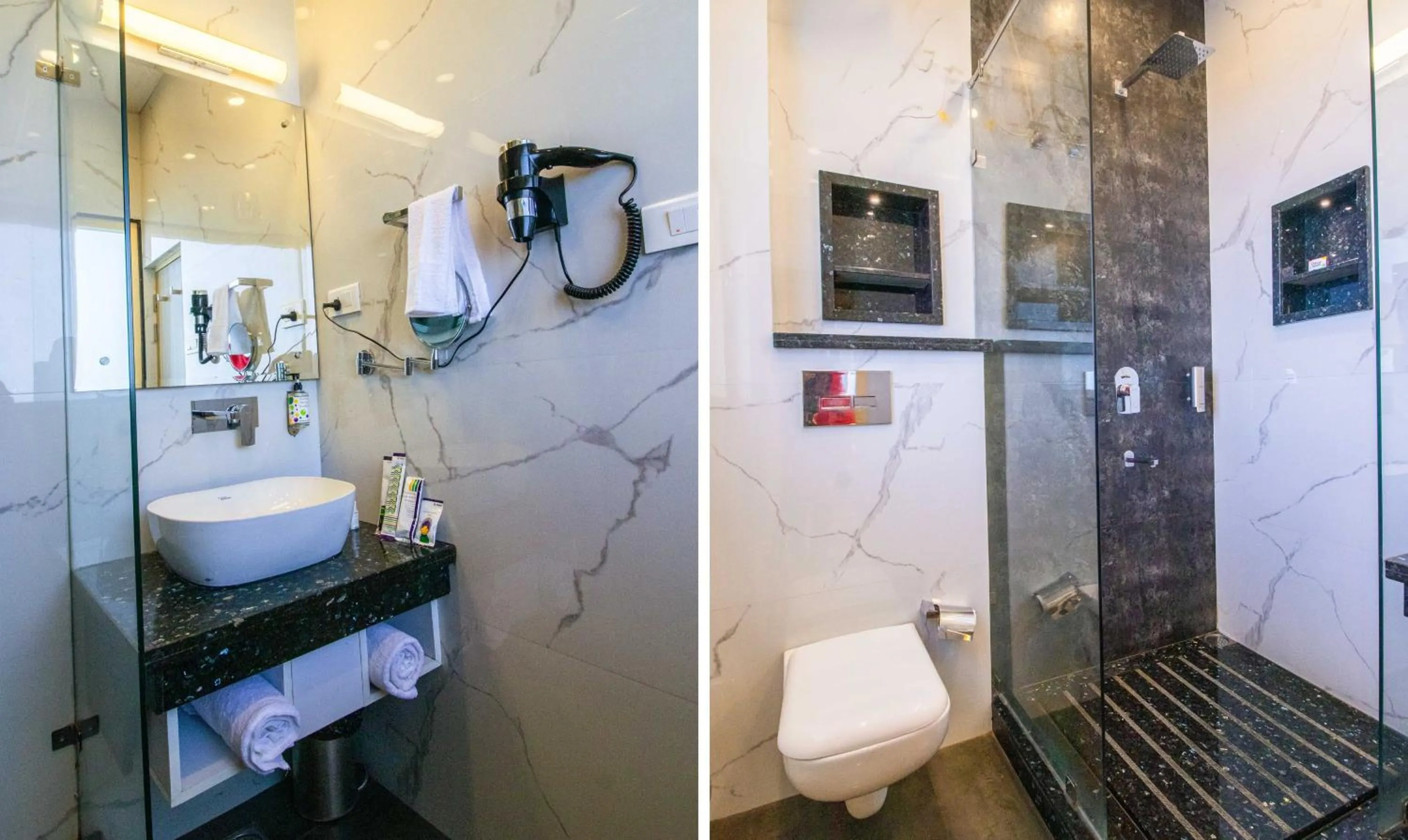 Bathroom in Treebo Varuna With Mountain View