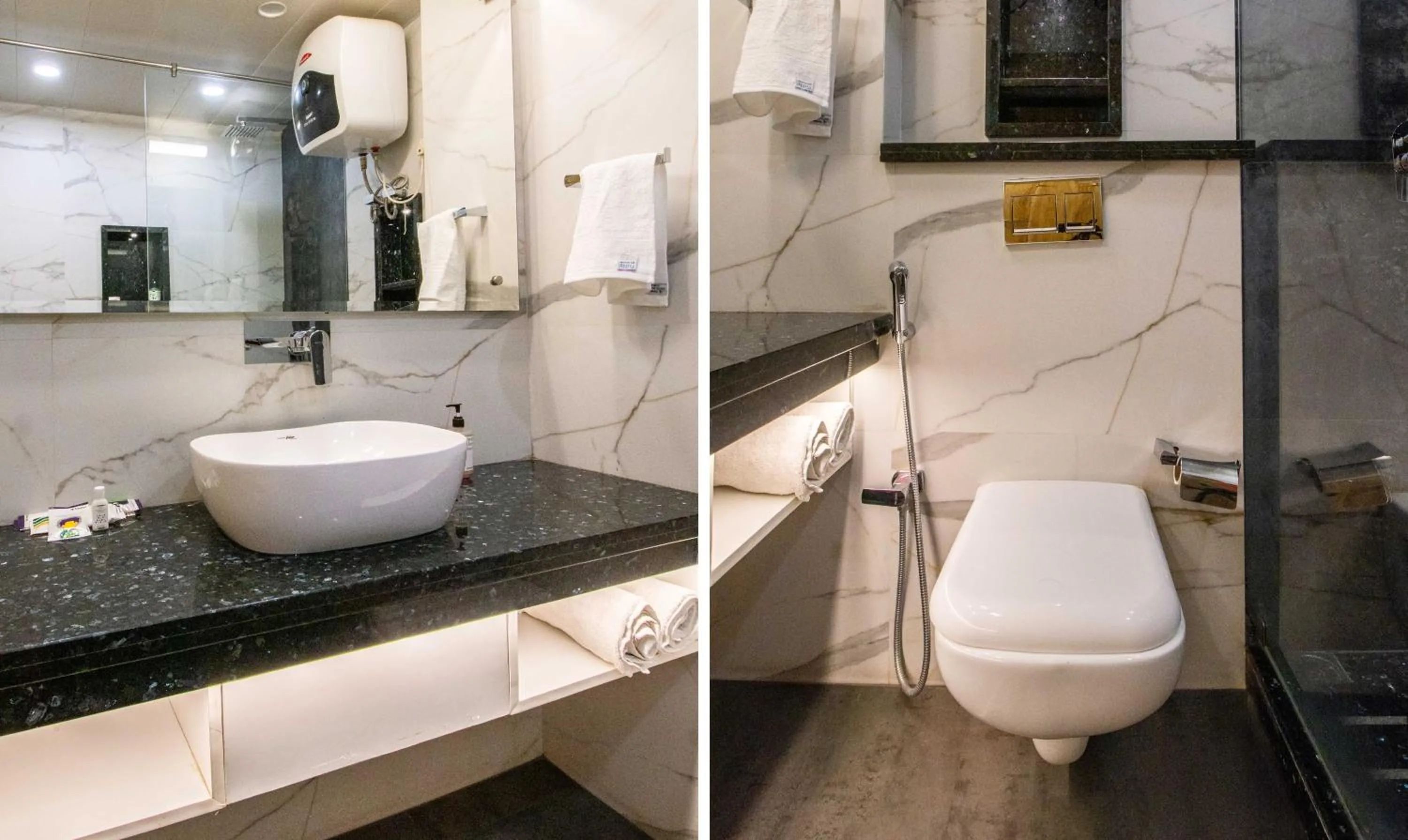 Bathroom in Treebo Varuna With Mountain View