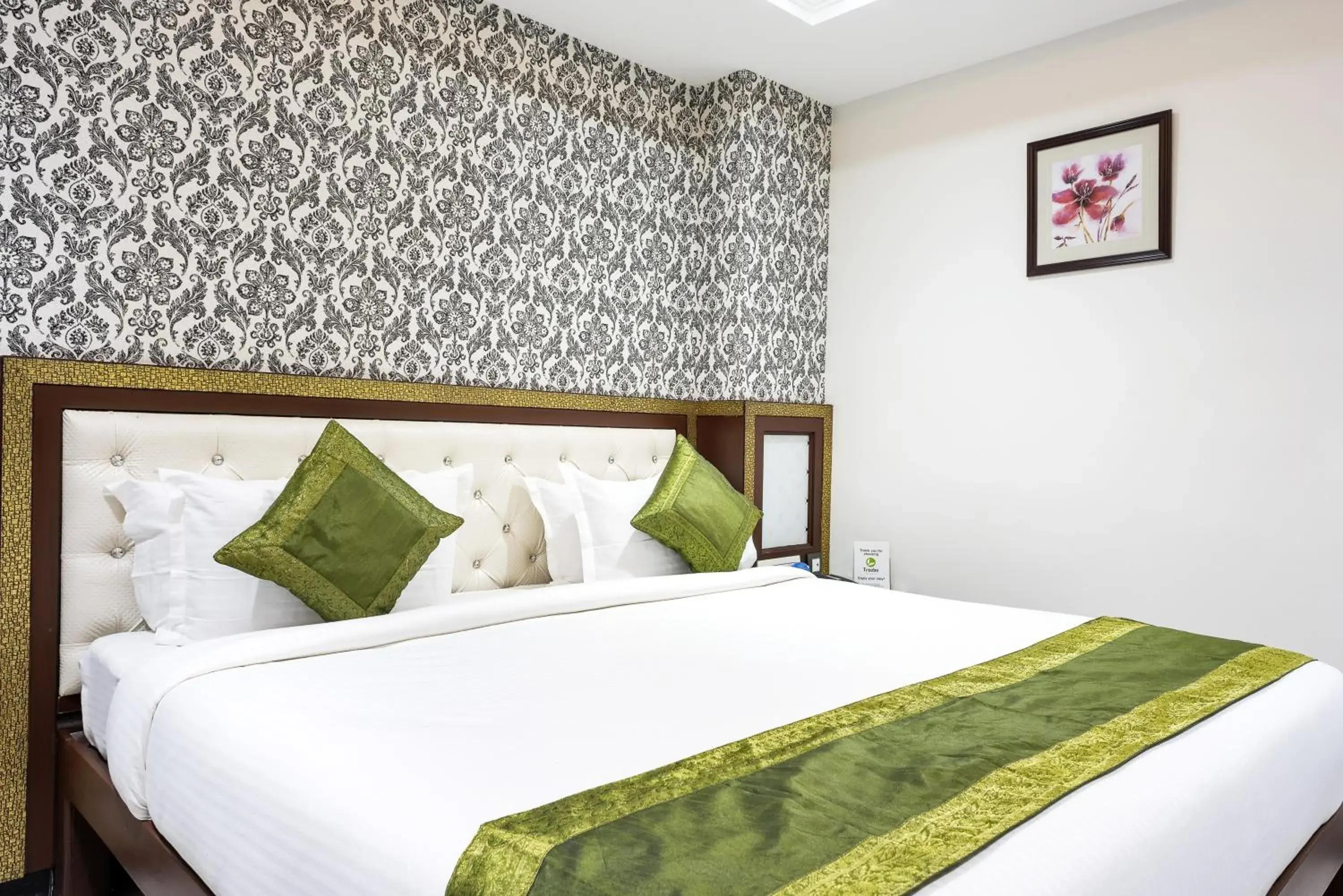 Bedroom, Bed in Treebo Empire Bedroom, Bed in Treebo Empire