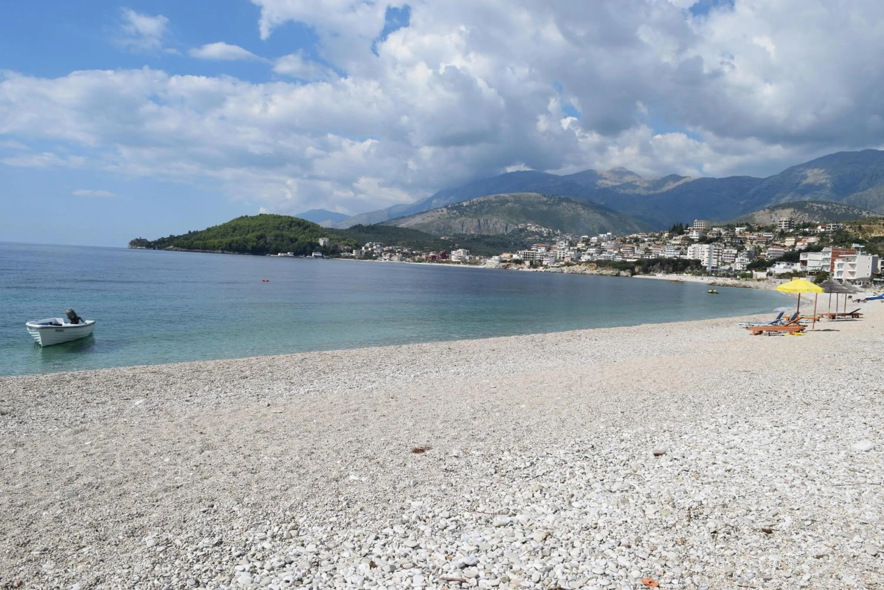 Beach in Sea Apartments Himare