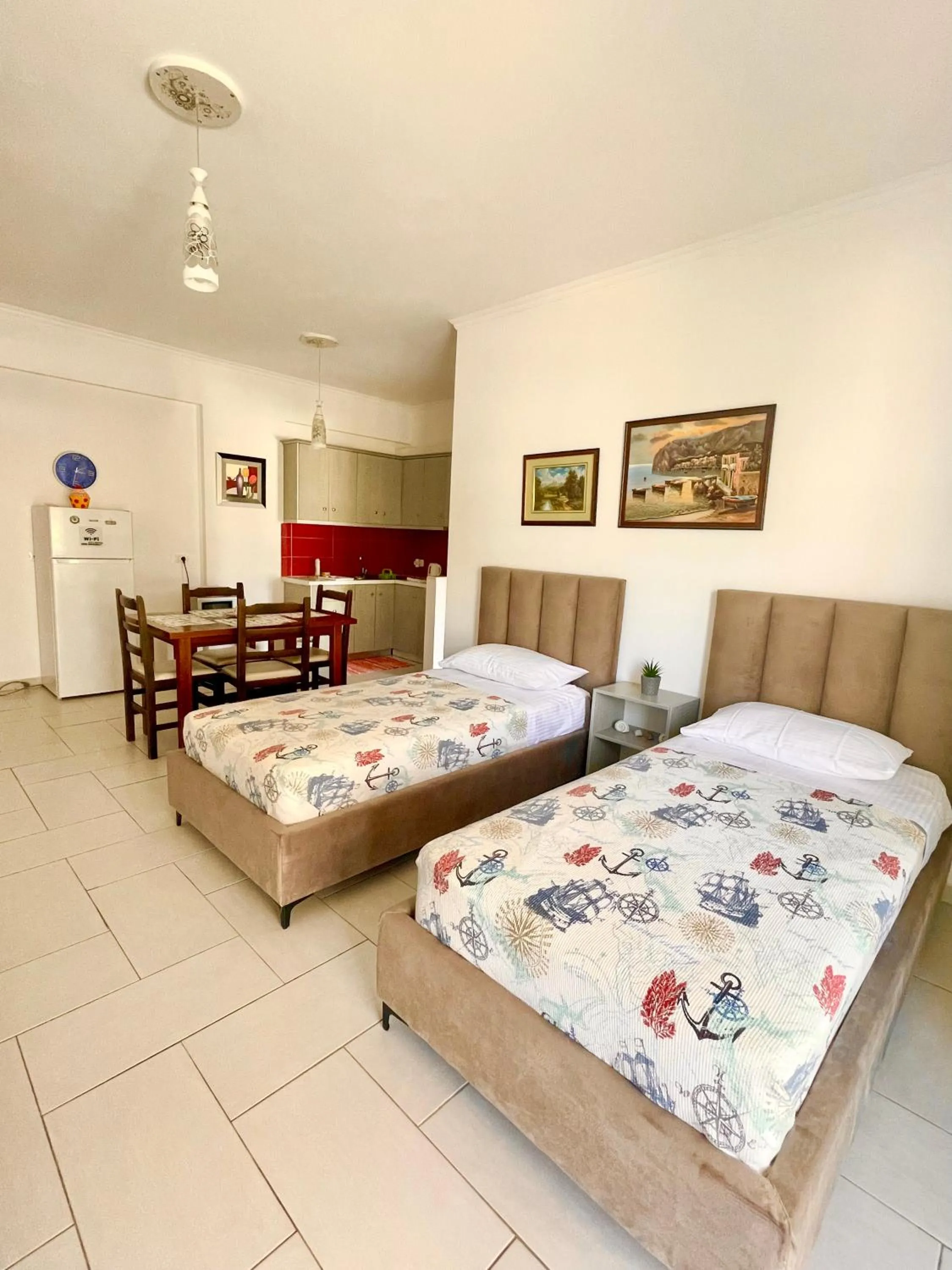 Bed in Sea Apartments Himare