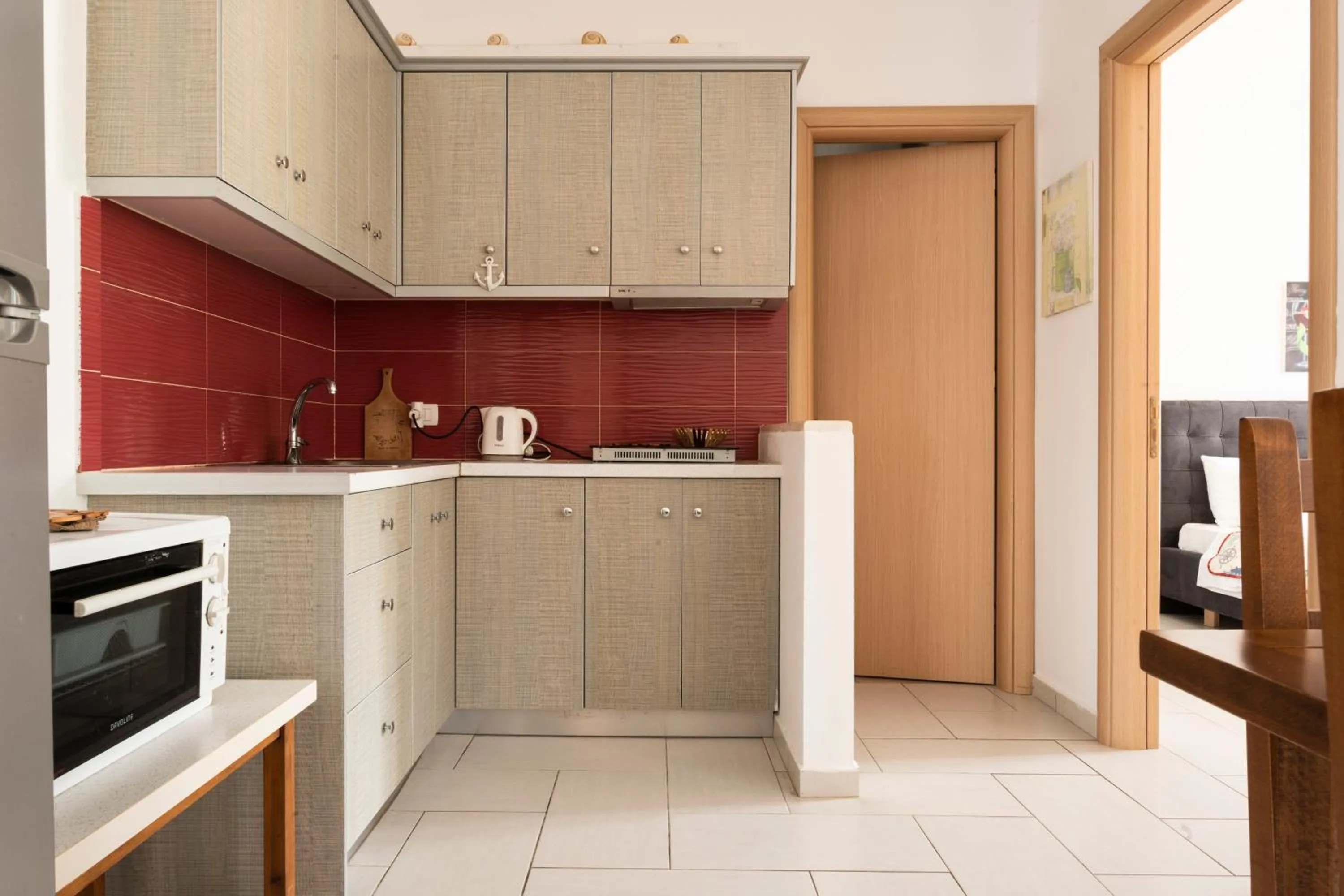 Kitchen or kitchenette in Sea Apartments Himare