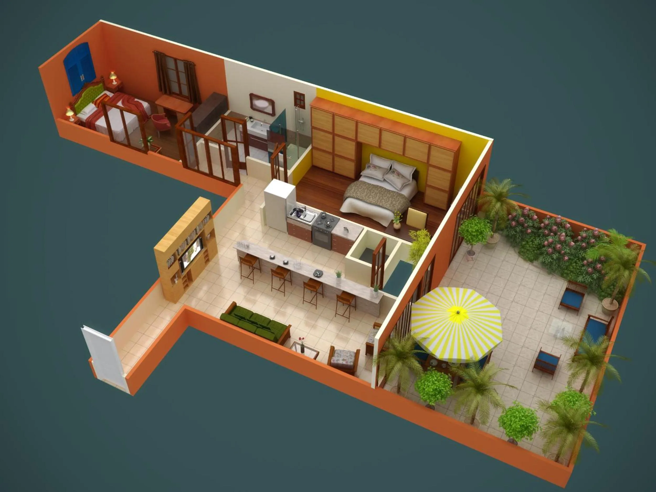 Floor plan in The Coral Penthouse in Rio de Janeiro - 7 Bedrooms