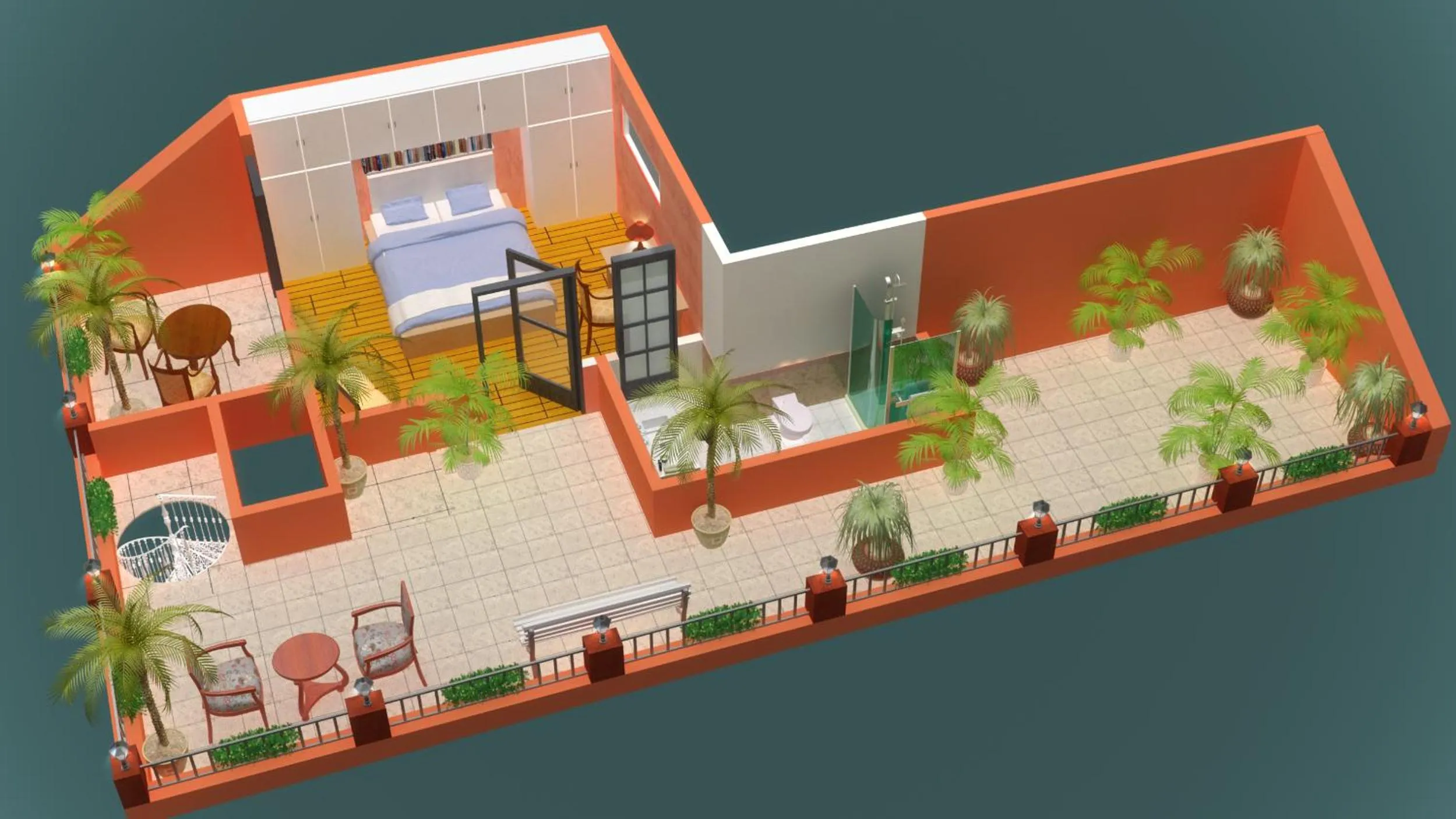 Floor plan in The Coral Penthouse in Rio de Janeiro - 7 Bedrooms