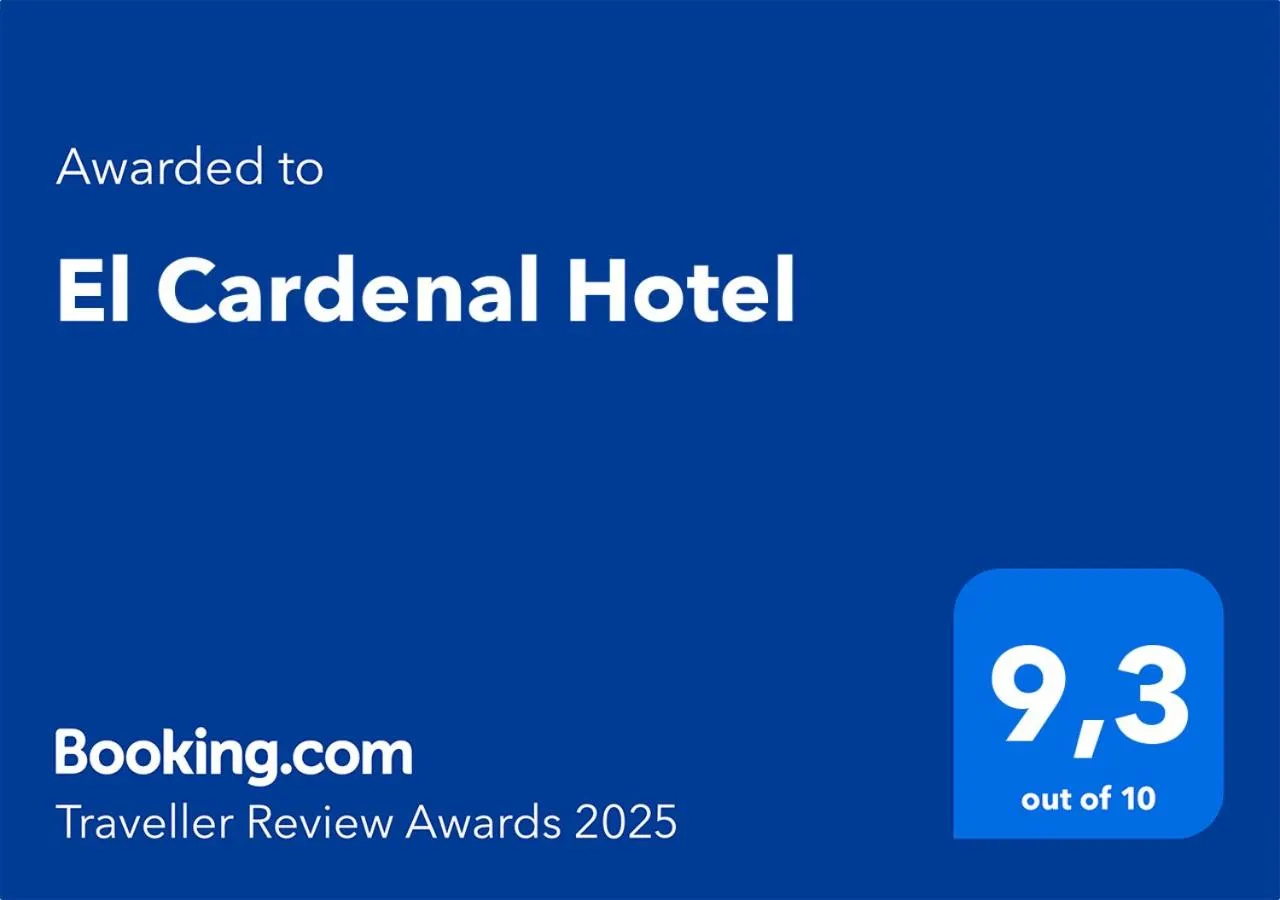 Certificate/Award in El Cardenal Hotel