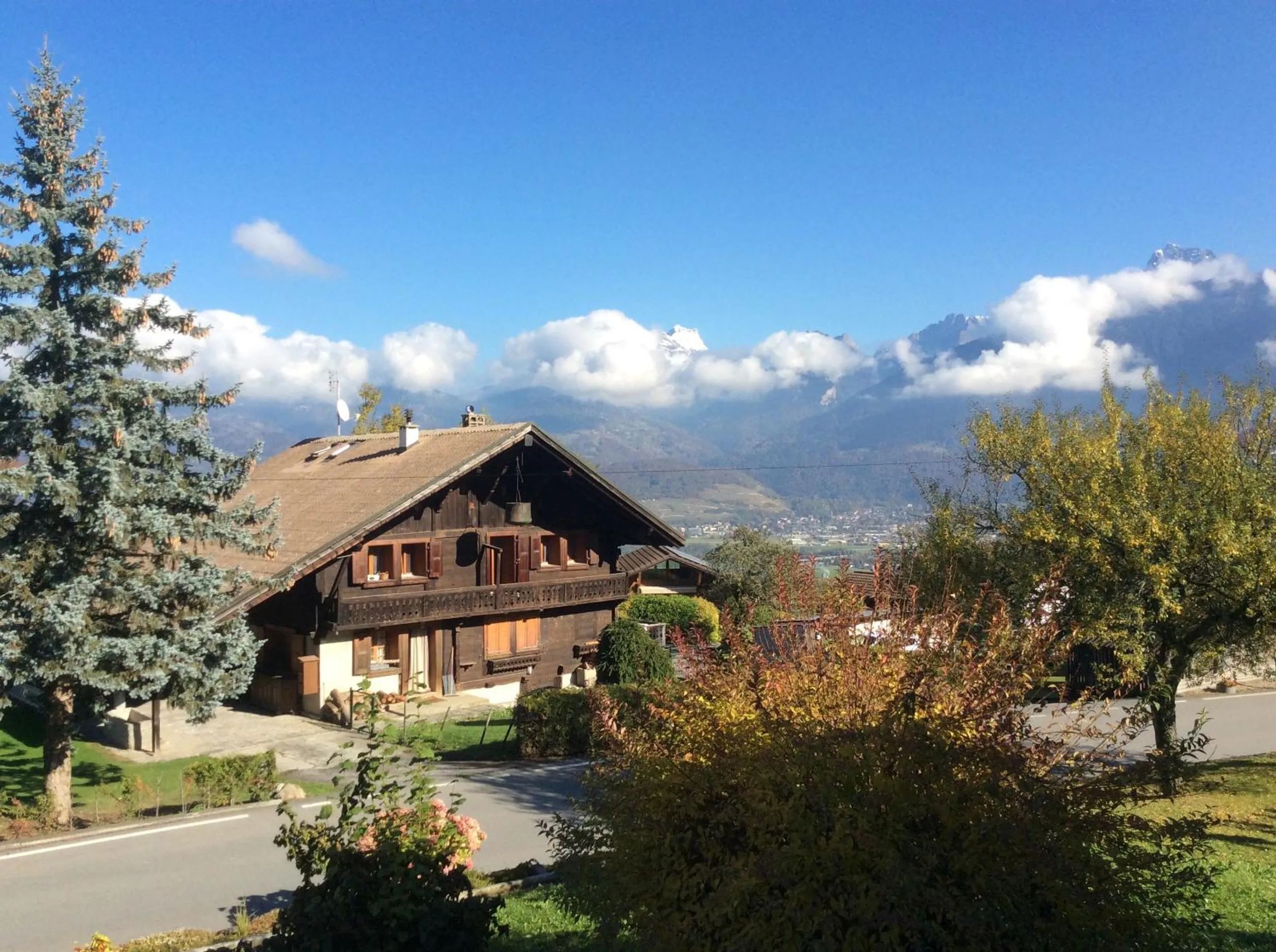 Garden view in La Bergerie - chalet Alice