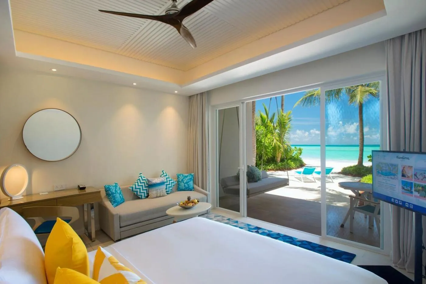View (from property/room), Bed in Kandima Maldives