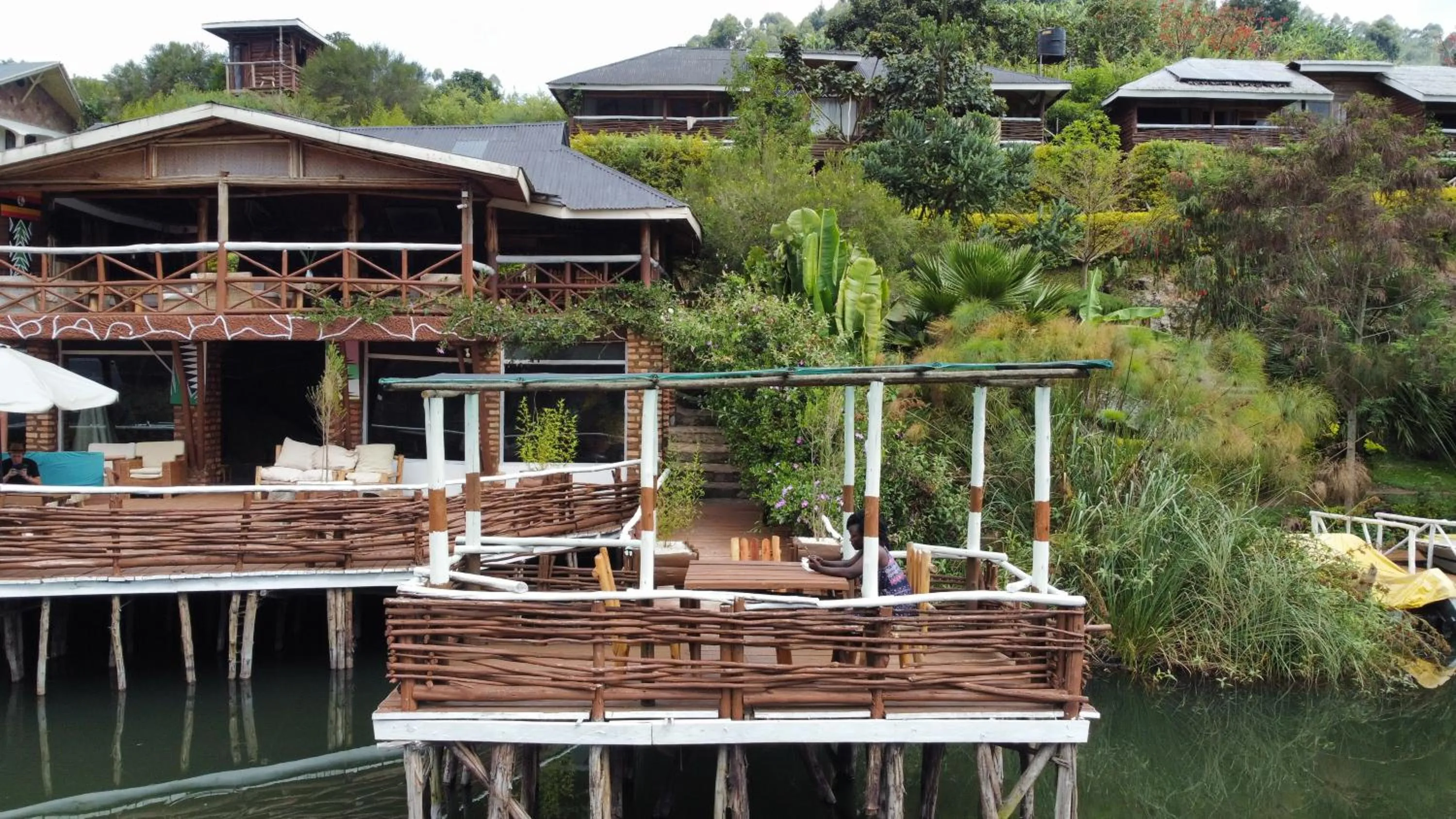 Dining area in Lake Bunyonyi Rock Resort