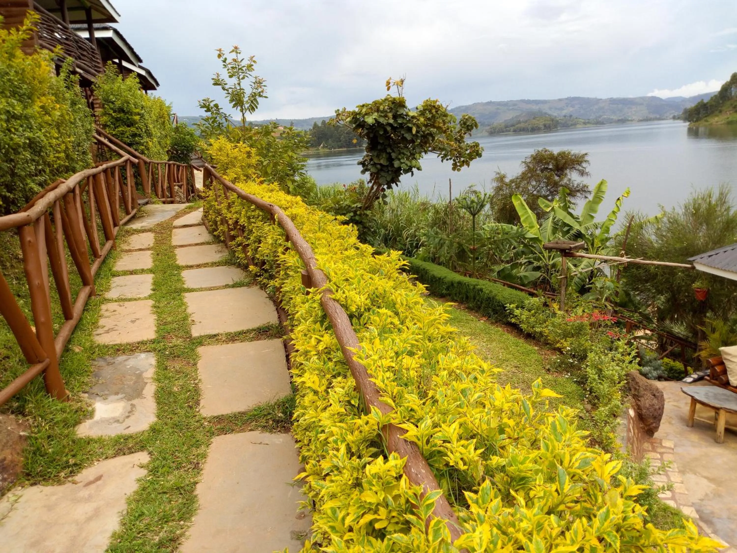 Natural landscape in Lake Bunyonyi Rock Resort