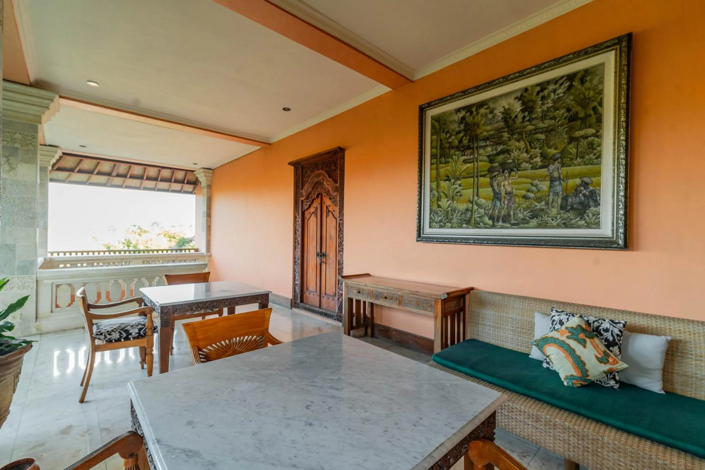 Seating area in Honeymoon Guesthouse