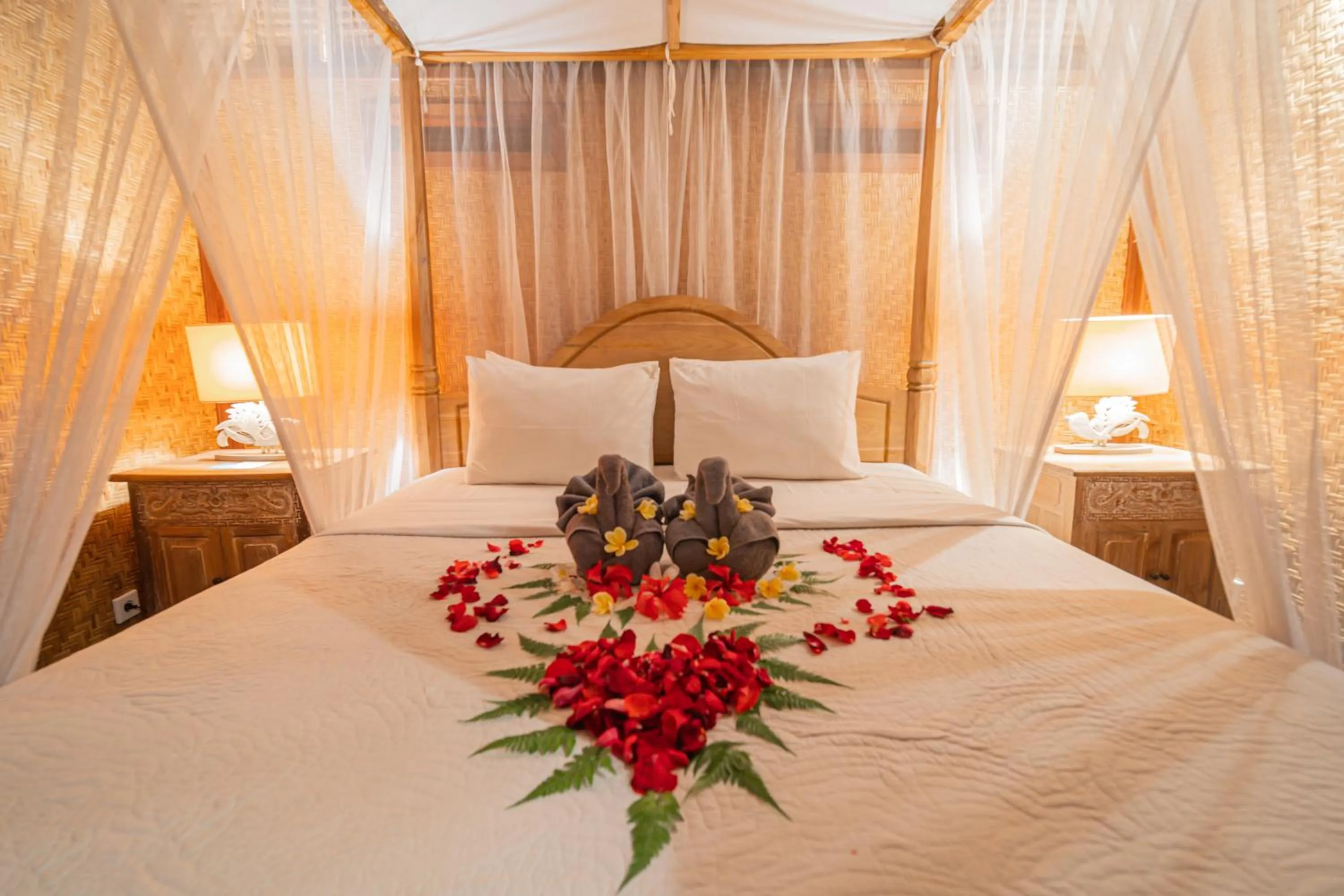 Bed in Honeymoon Guesthouse