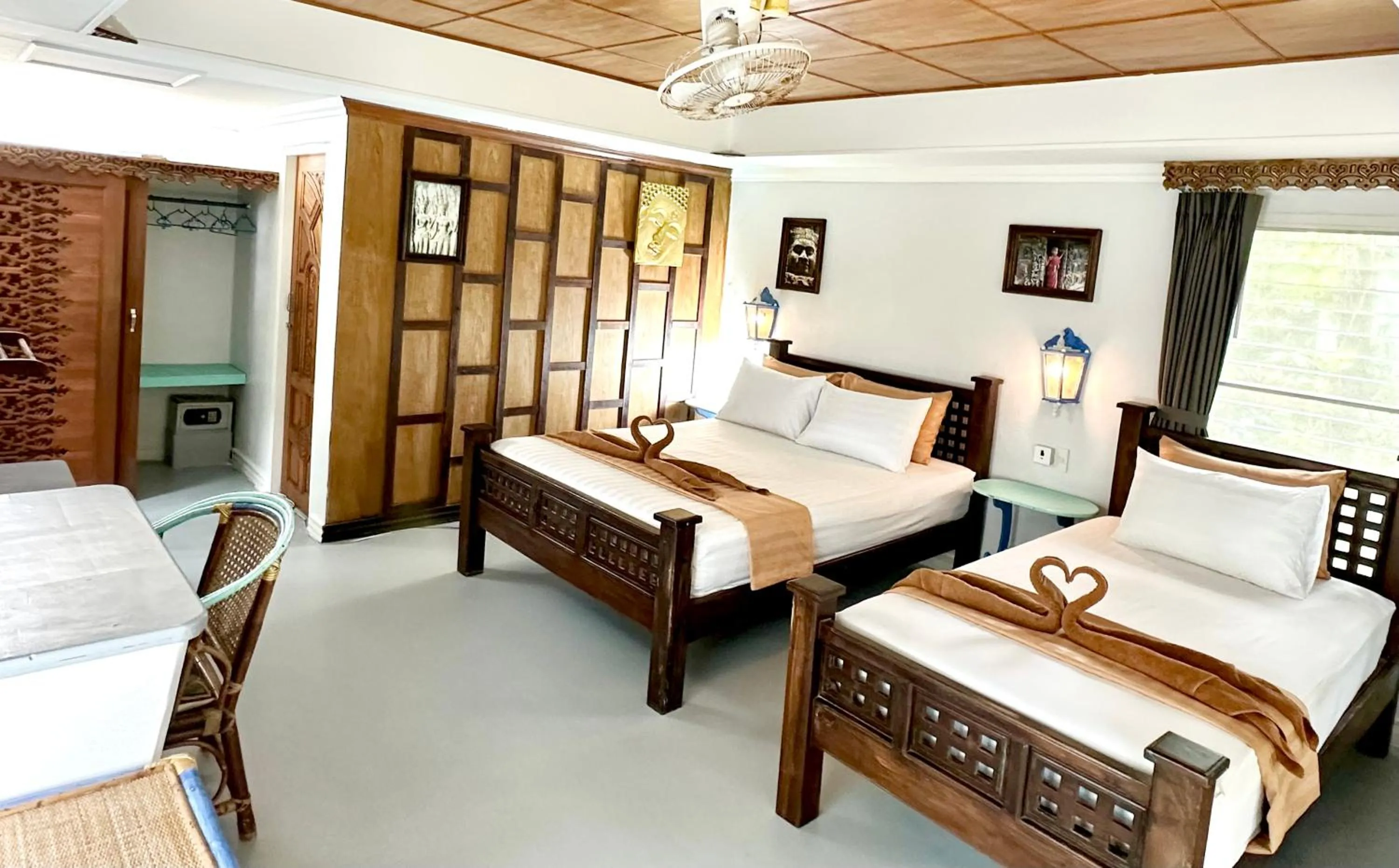 Bed in Bamboo Bungalows