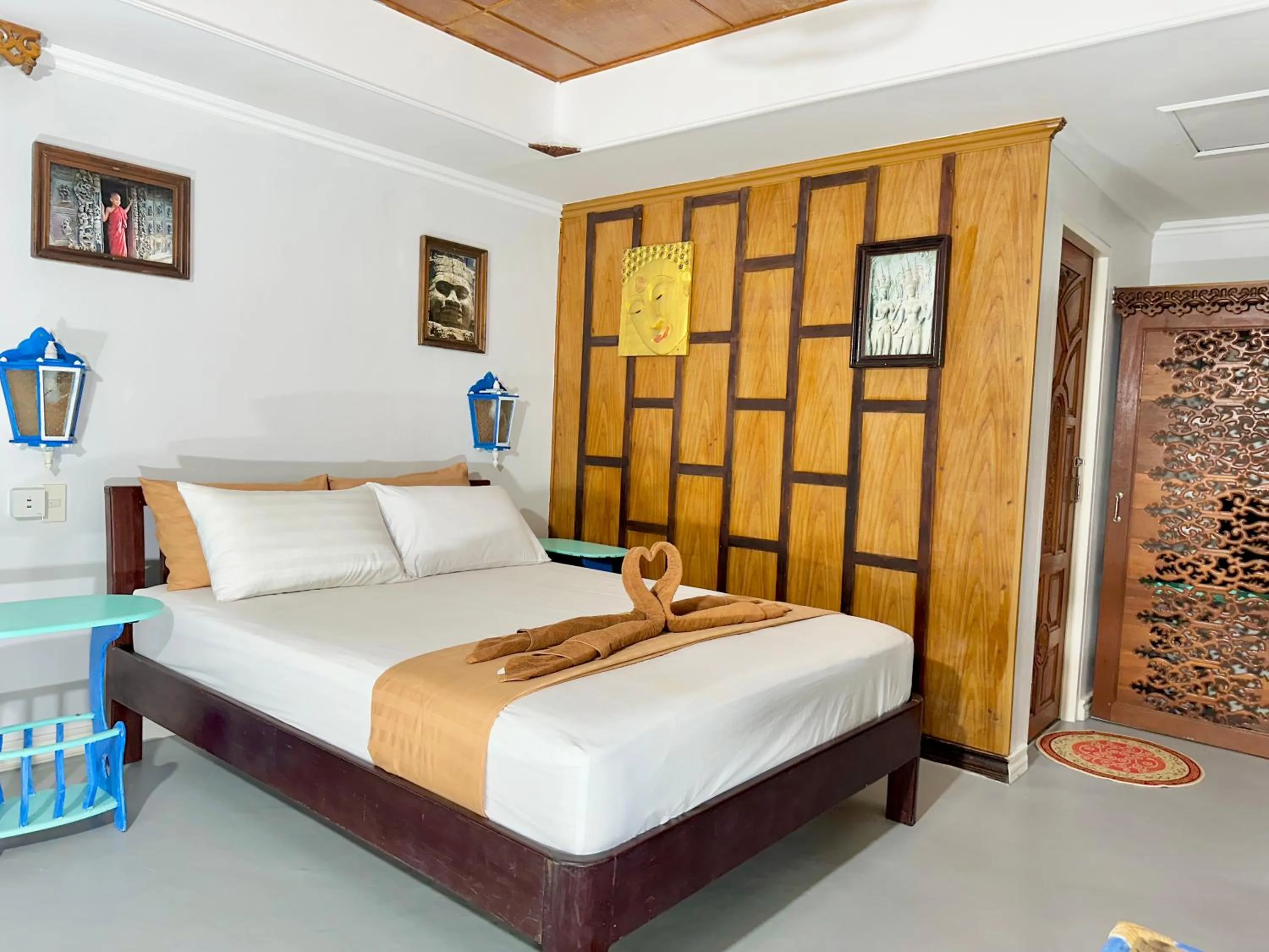 Bed in Bamboo Bungalows