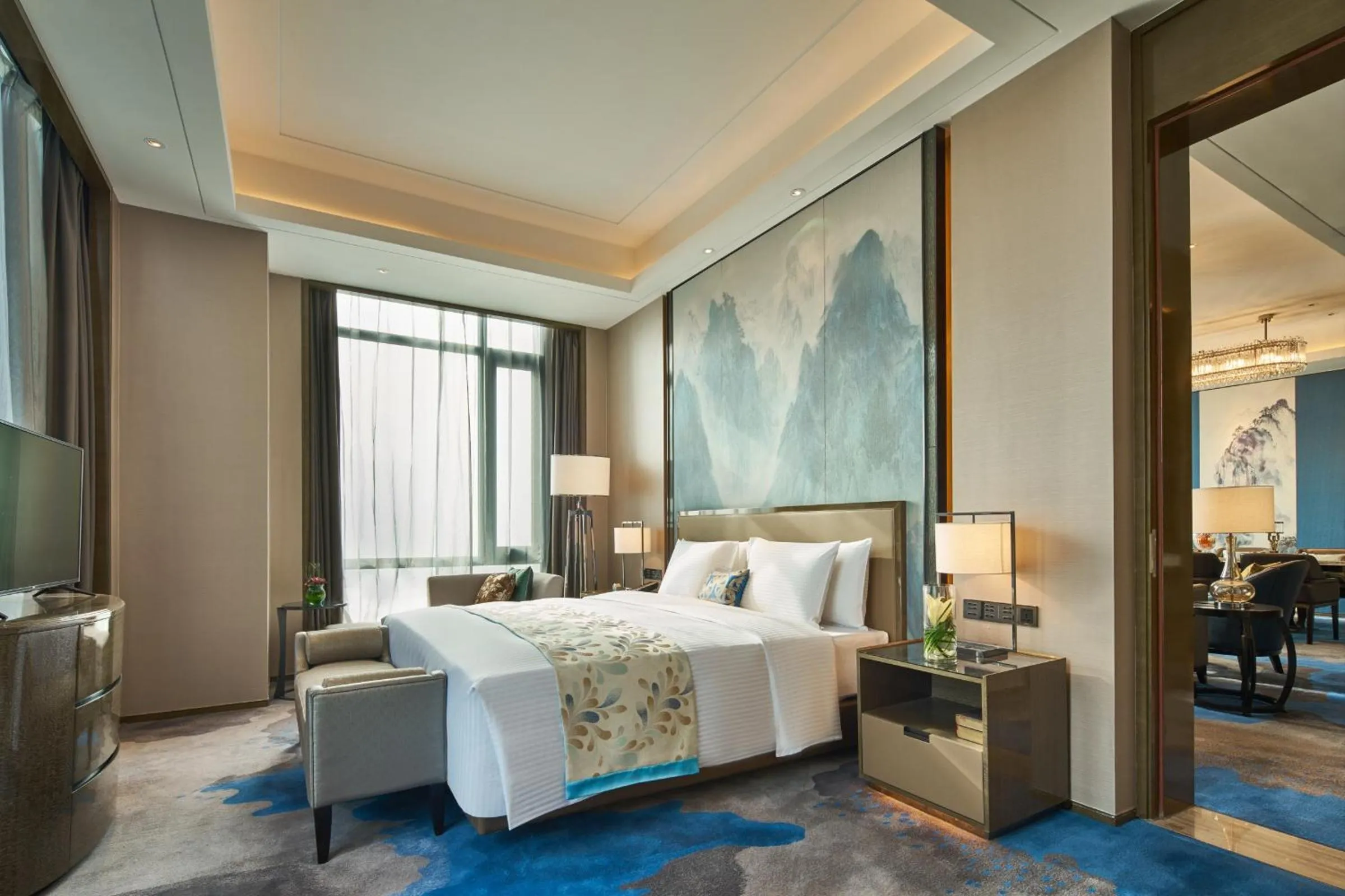 Bedroom, Bed in Wanda Realm Shangrao