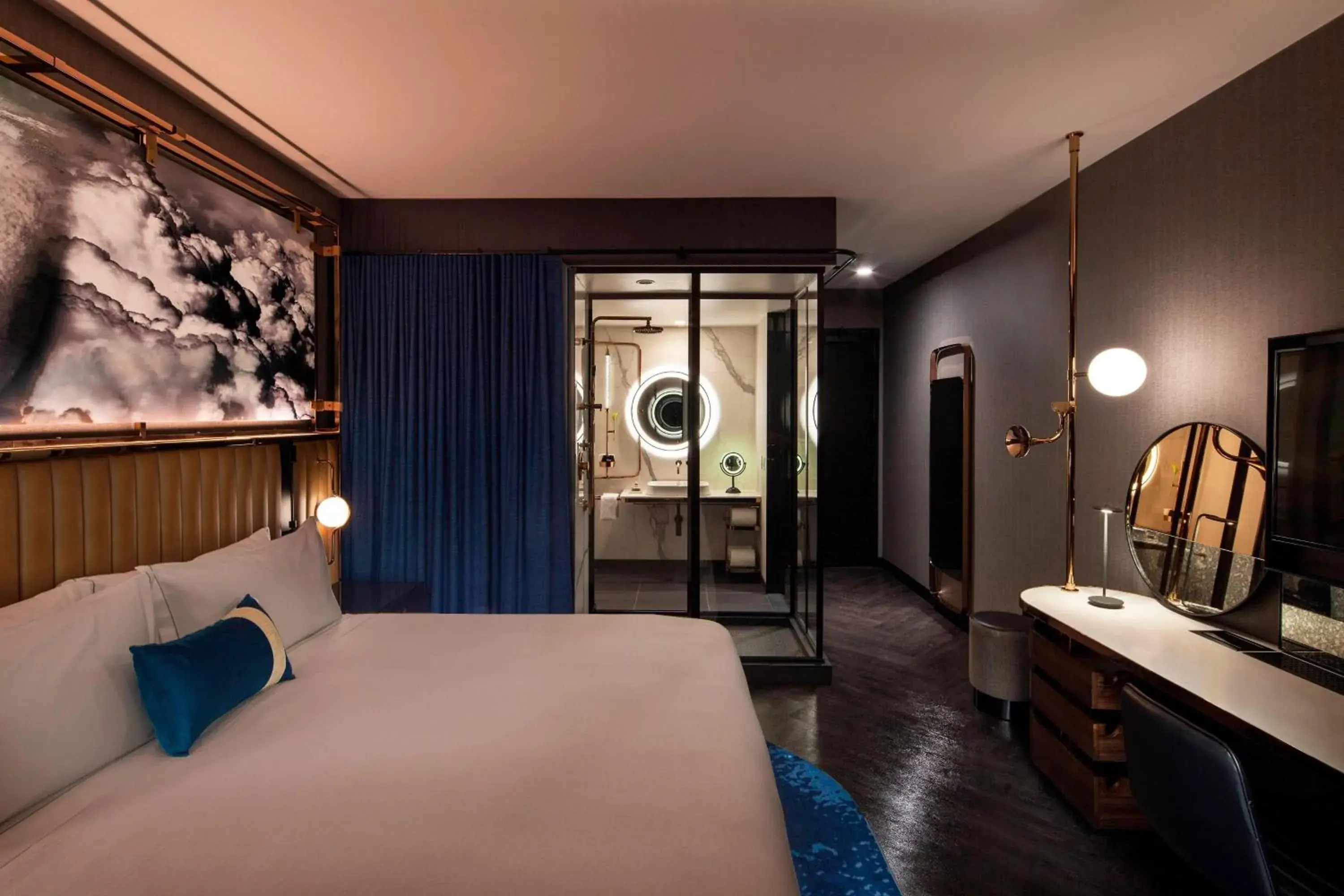 King Room with Roll-in Shower - Mobility Accessible in Hotel EMC2, Autograph Collection King Room with Roll-in Shower - Mobility Accessible in Hotel EMC2, Autograph Collection