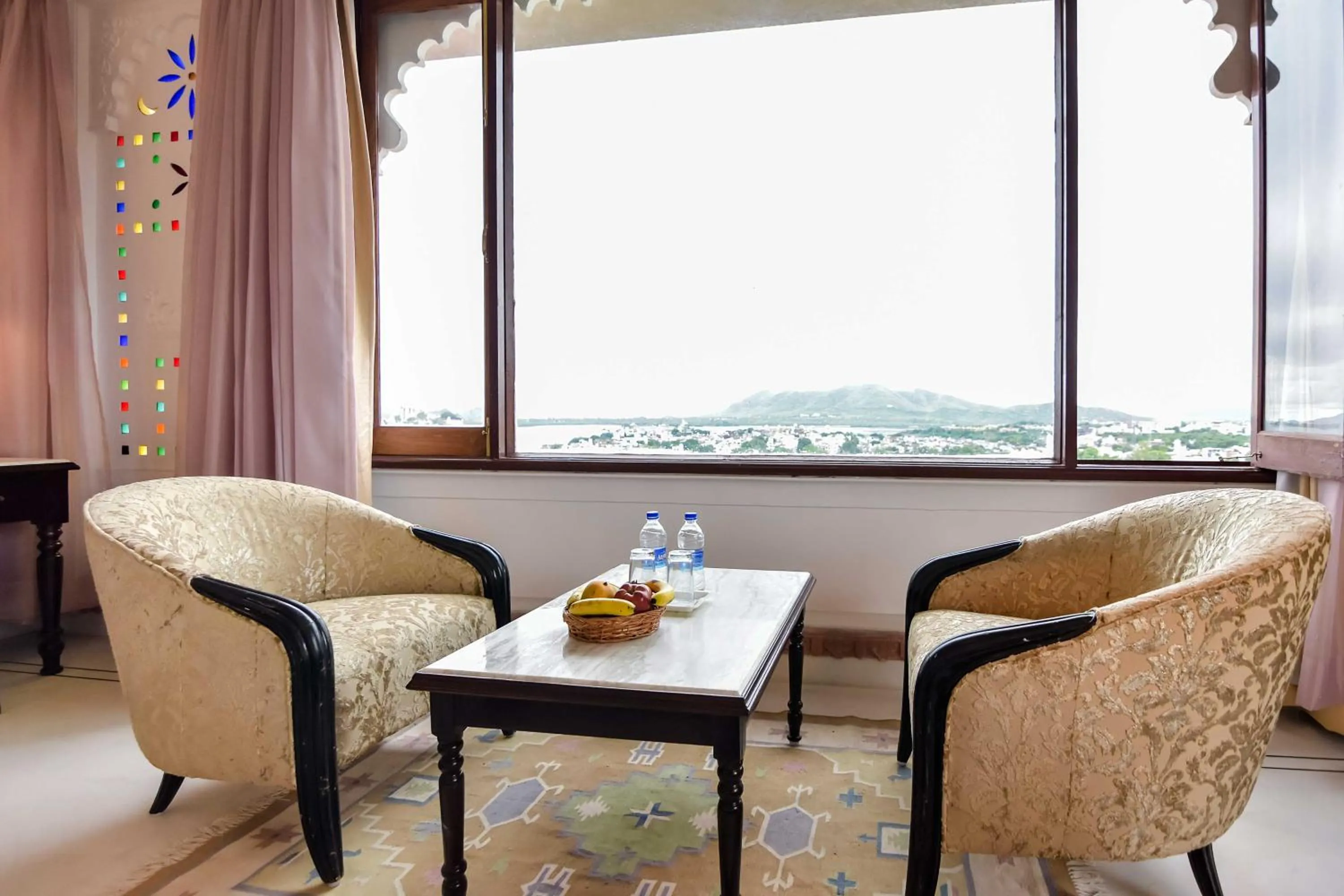 Seating area in Hotel Raj Kuber