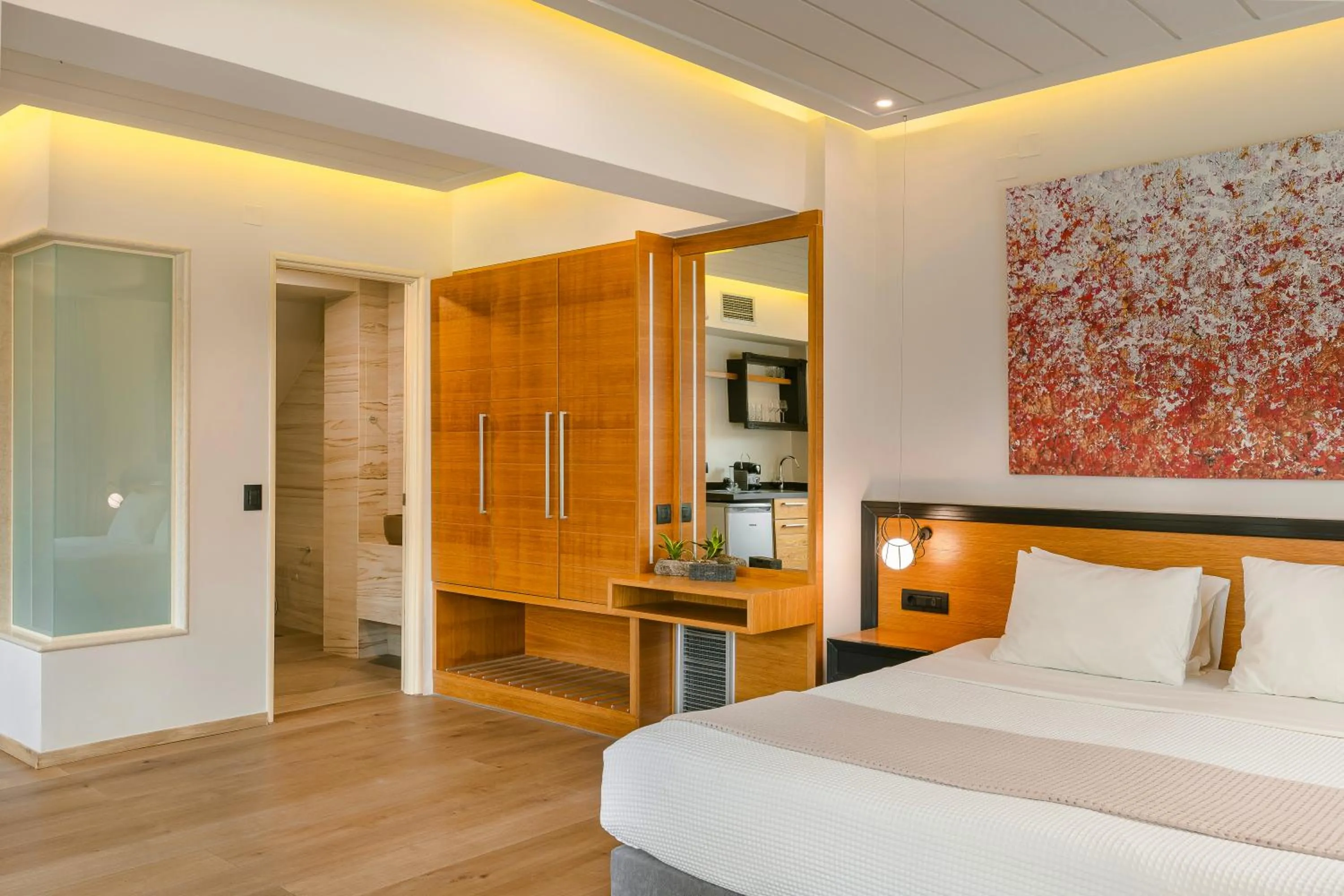 Bed in Querini Luxury Suites