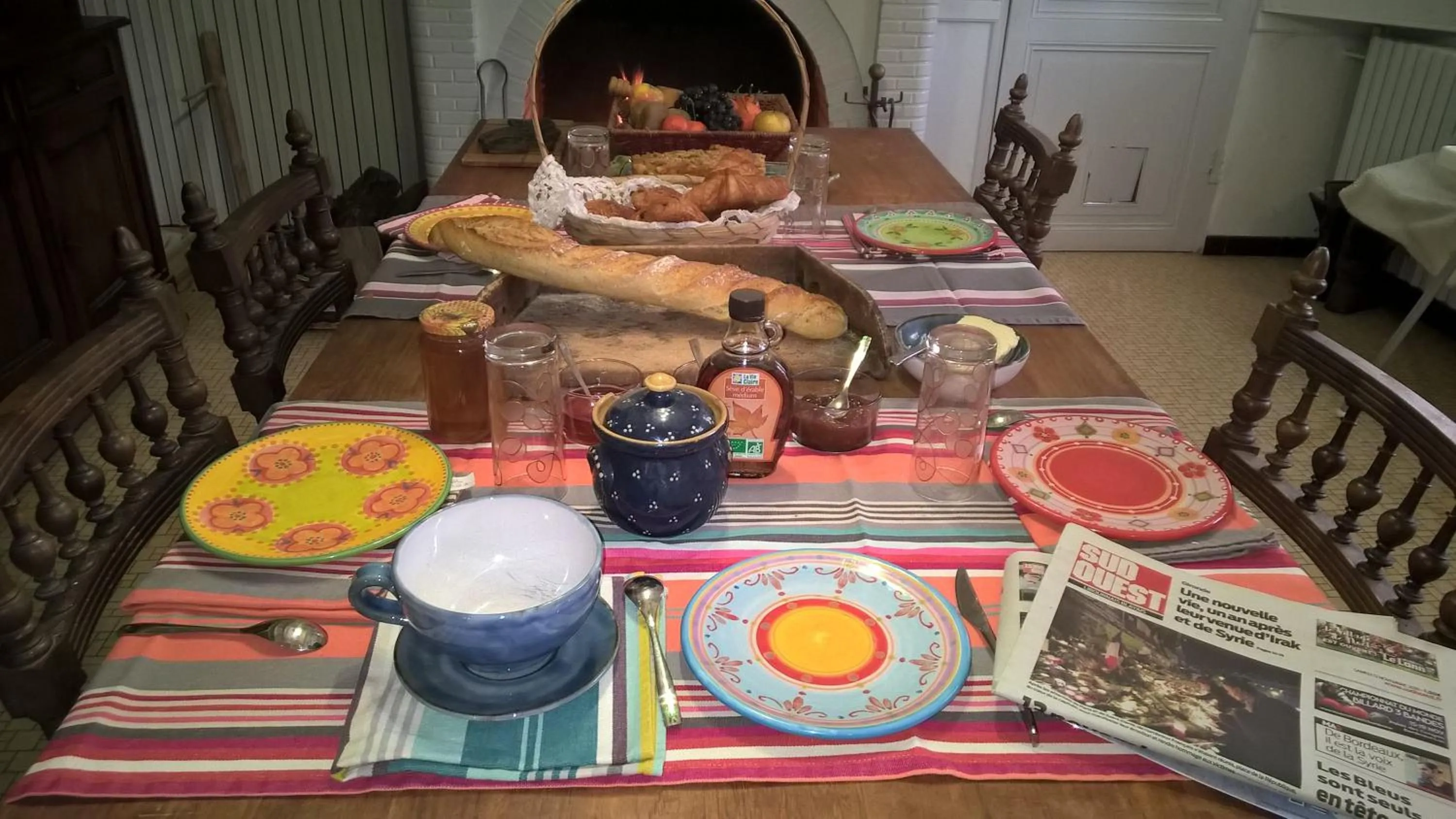 Continental breakfast in La Ferme du Ciel