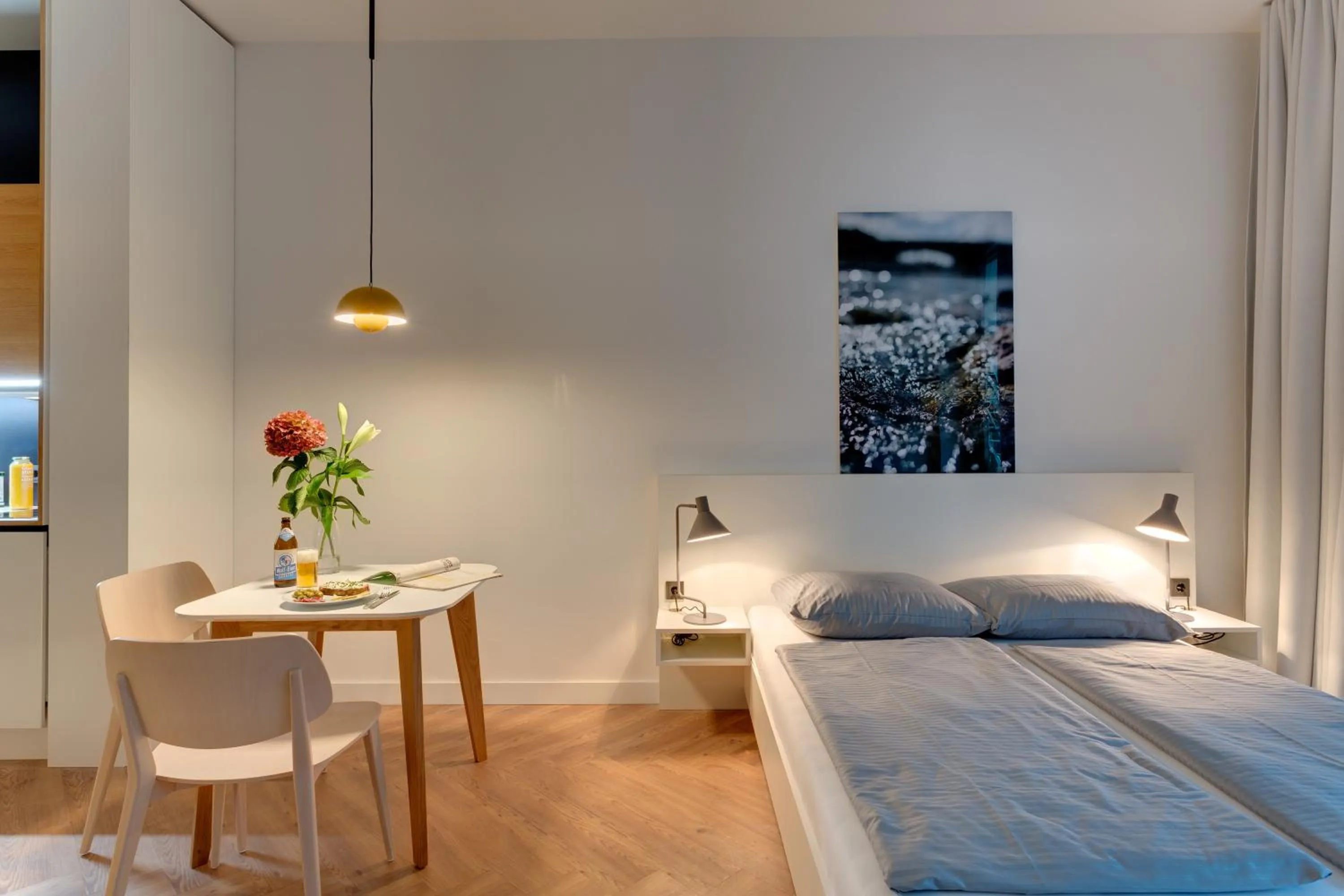 Bedroom, Bed in smartments Berlin City West