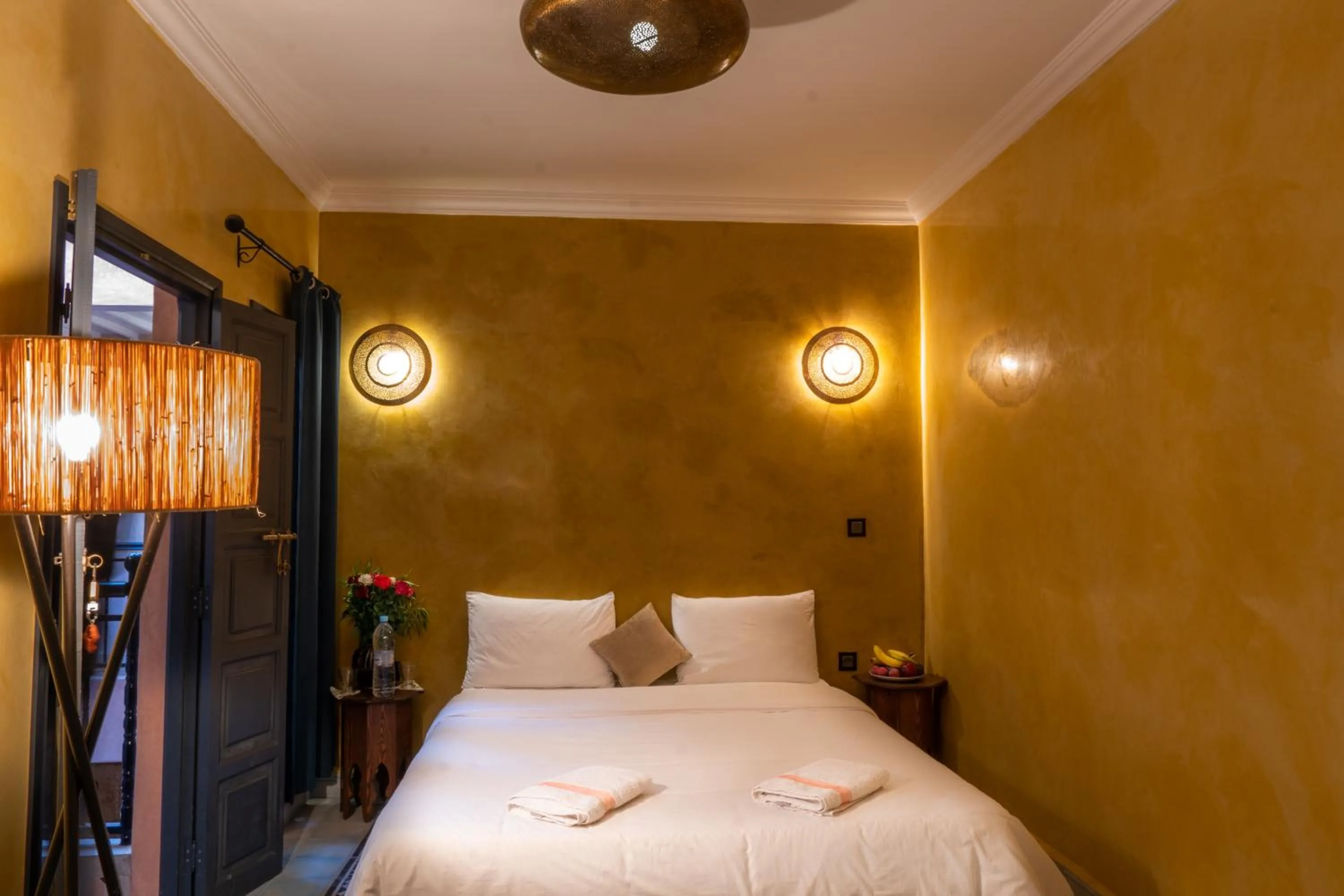 Bed in Riad Abjaou