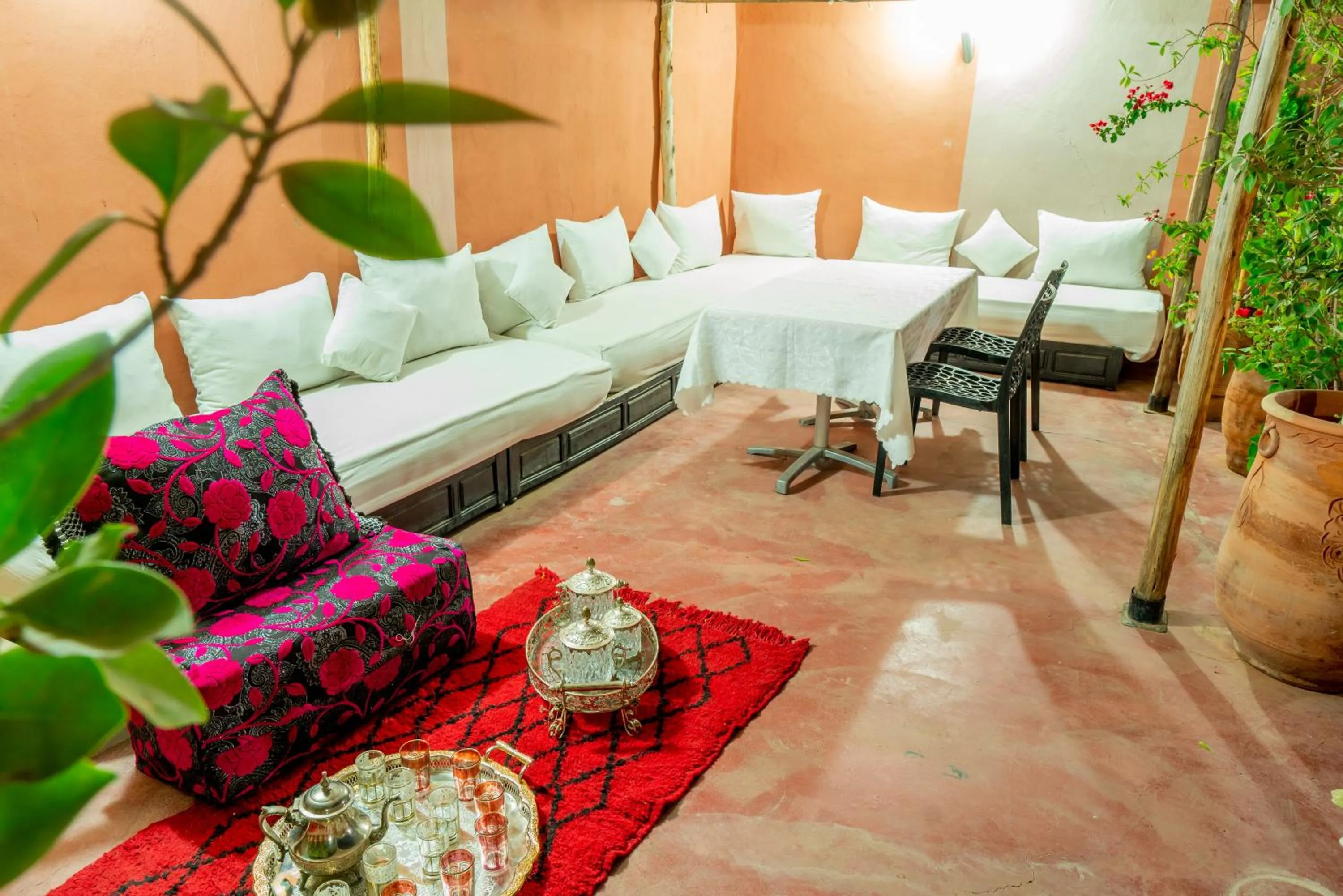 Bed in Riad Abjaou