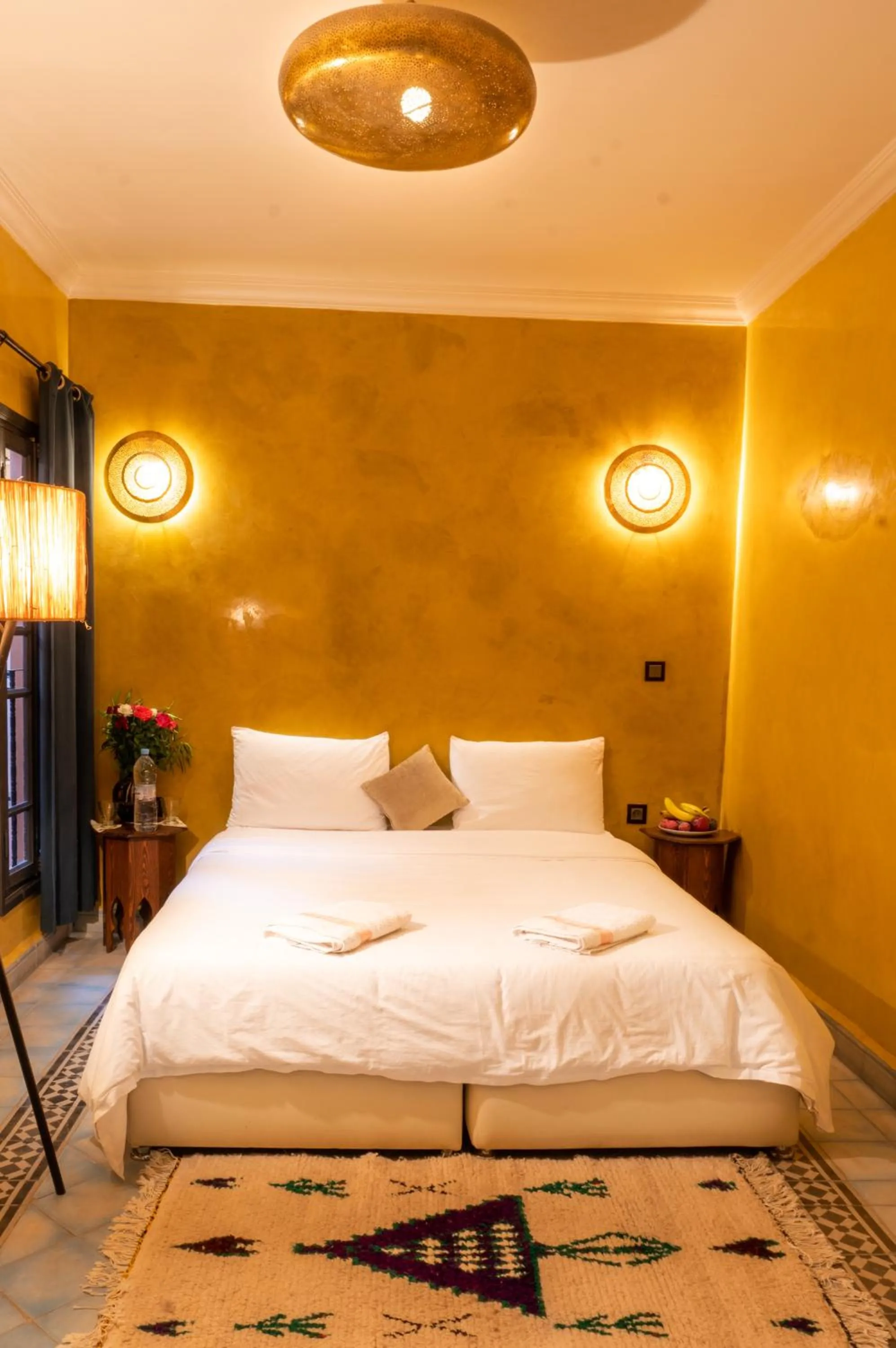 Bed in Riad Abjaou