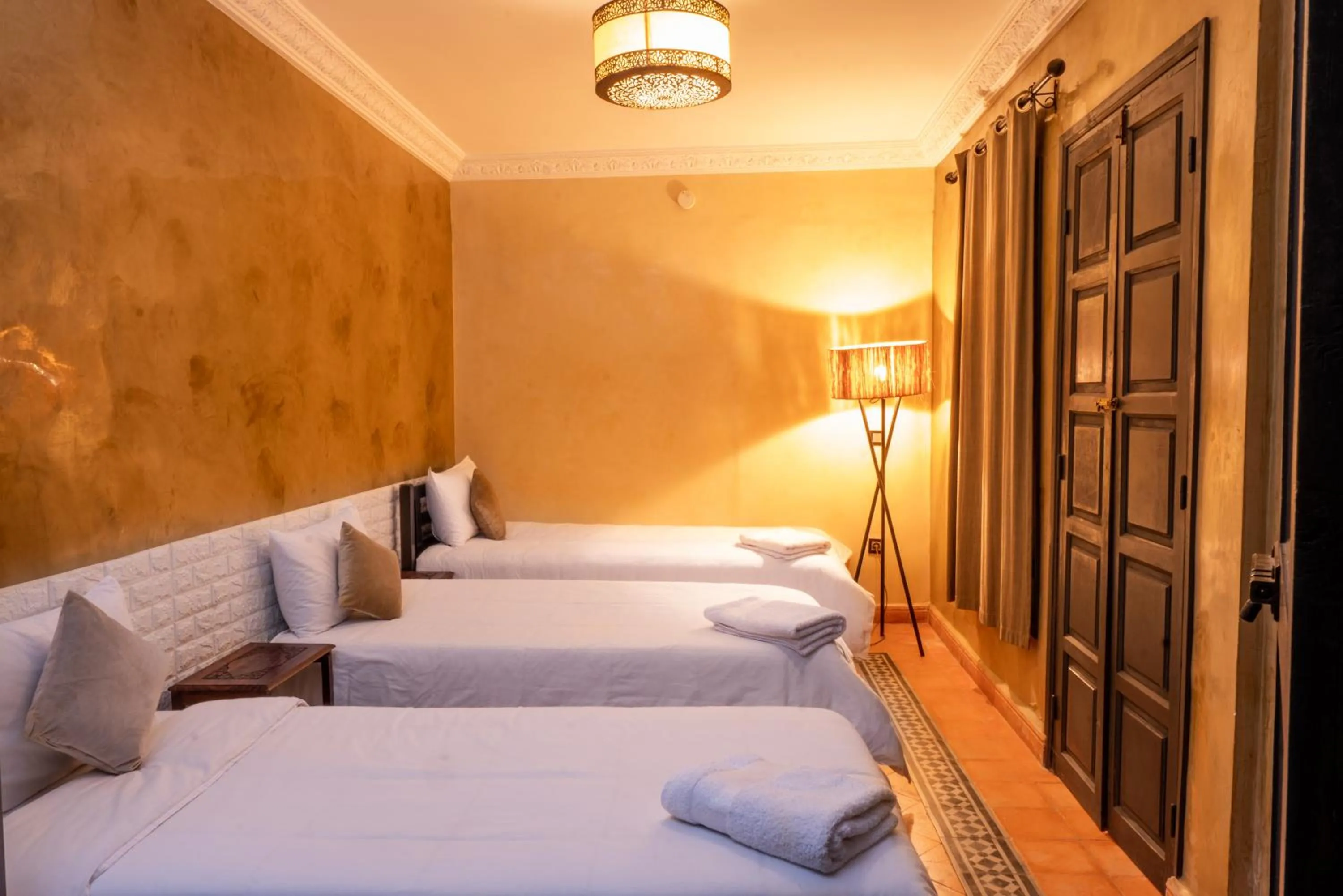 Bed in Riad Abjaou