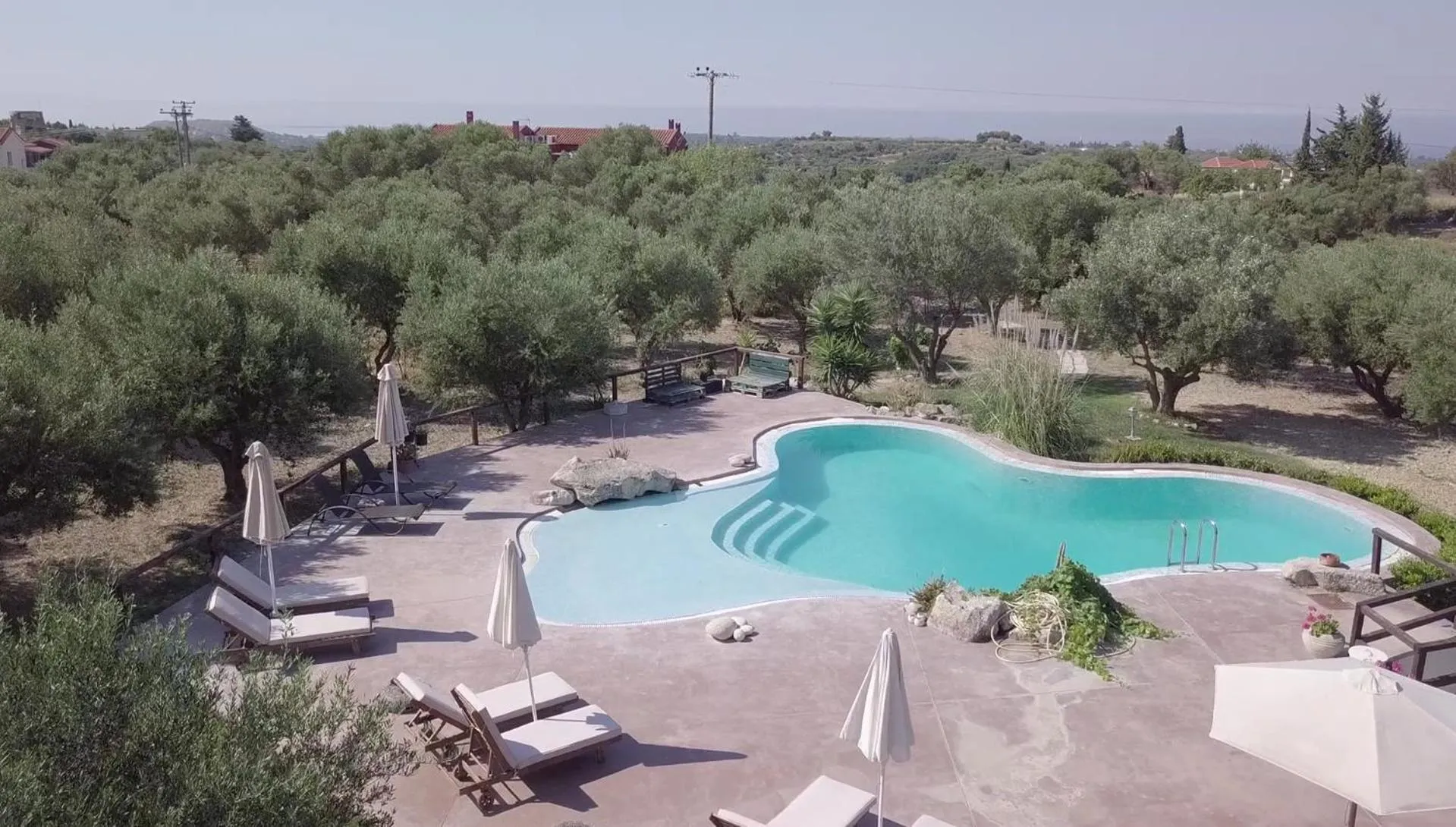 Swimming pool in Volidiera Guesthouse