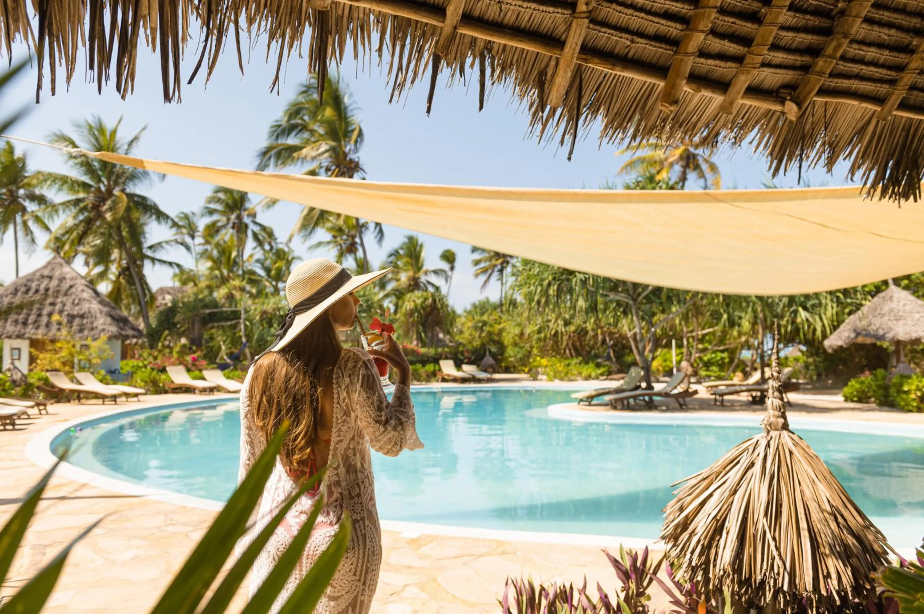 Pool view in Zanzibar Queen Hotel