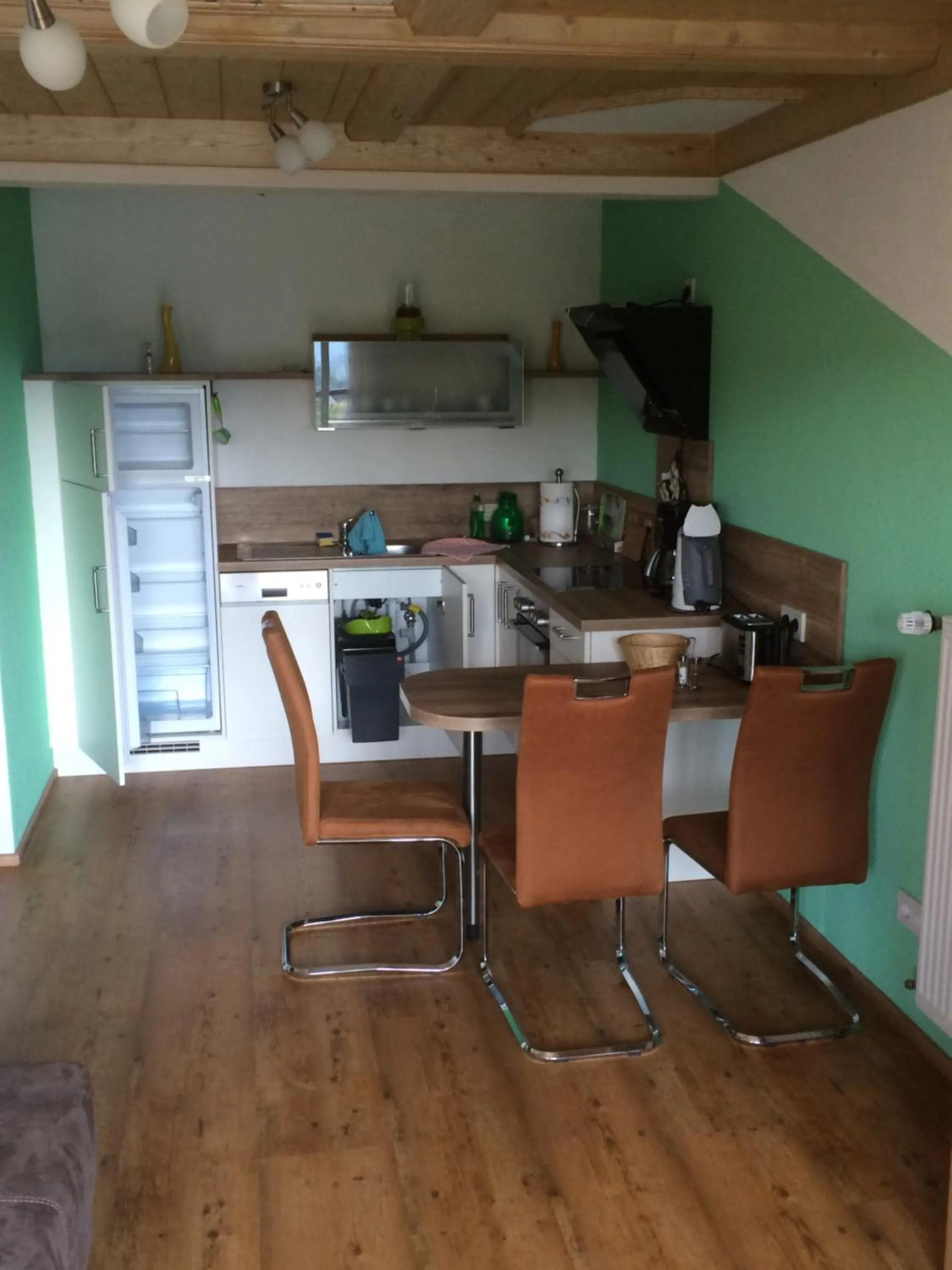 Kitchen or kitchenette in Gästehaus Biggi