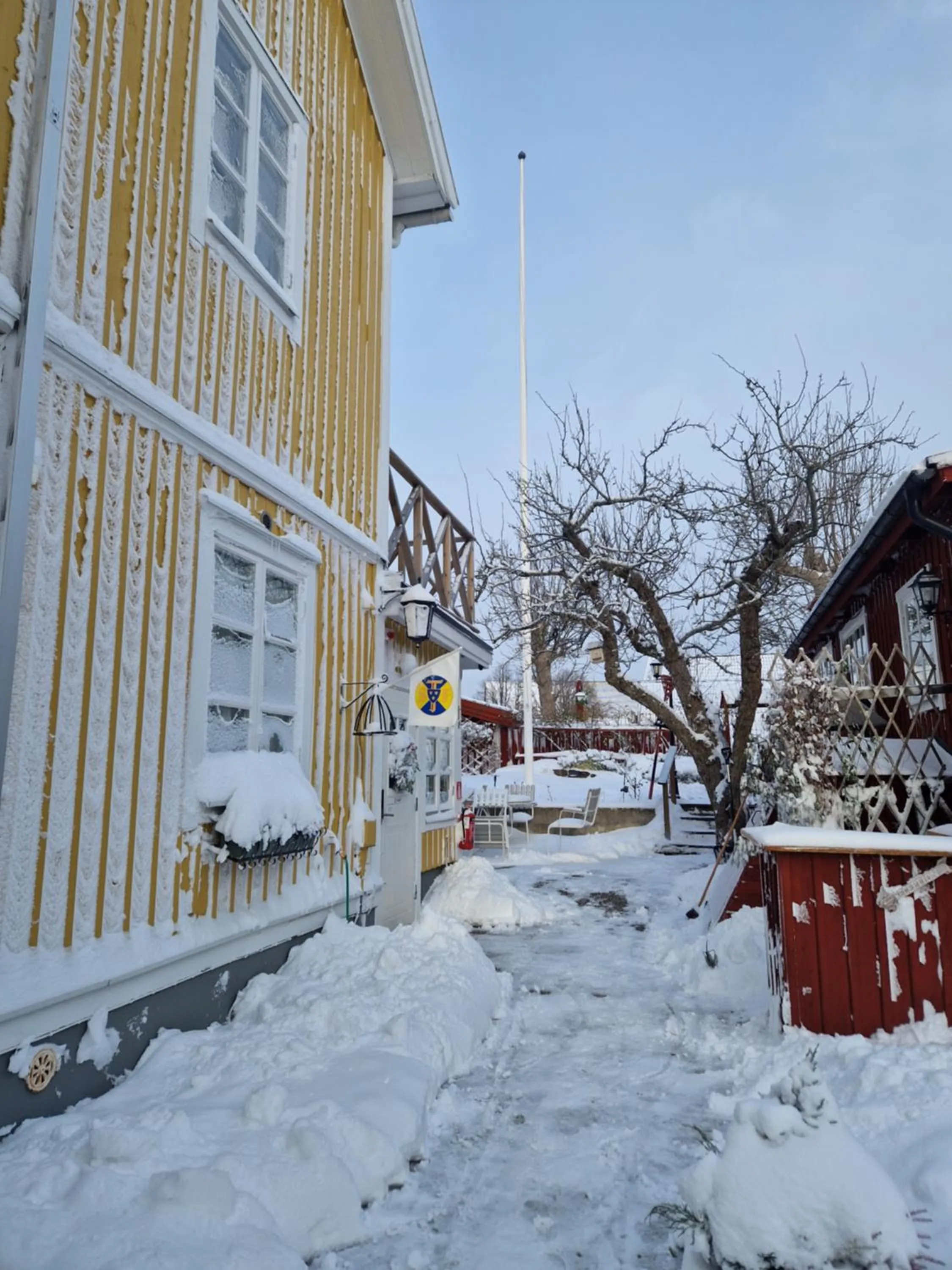 Winter in Gårdshotell Klockargården Öregrund